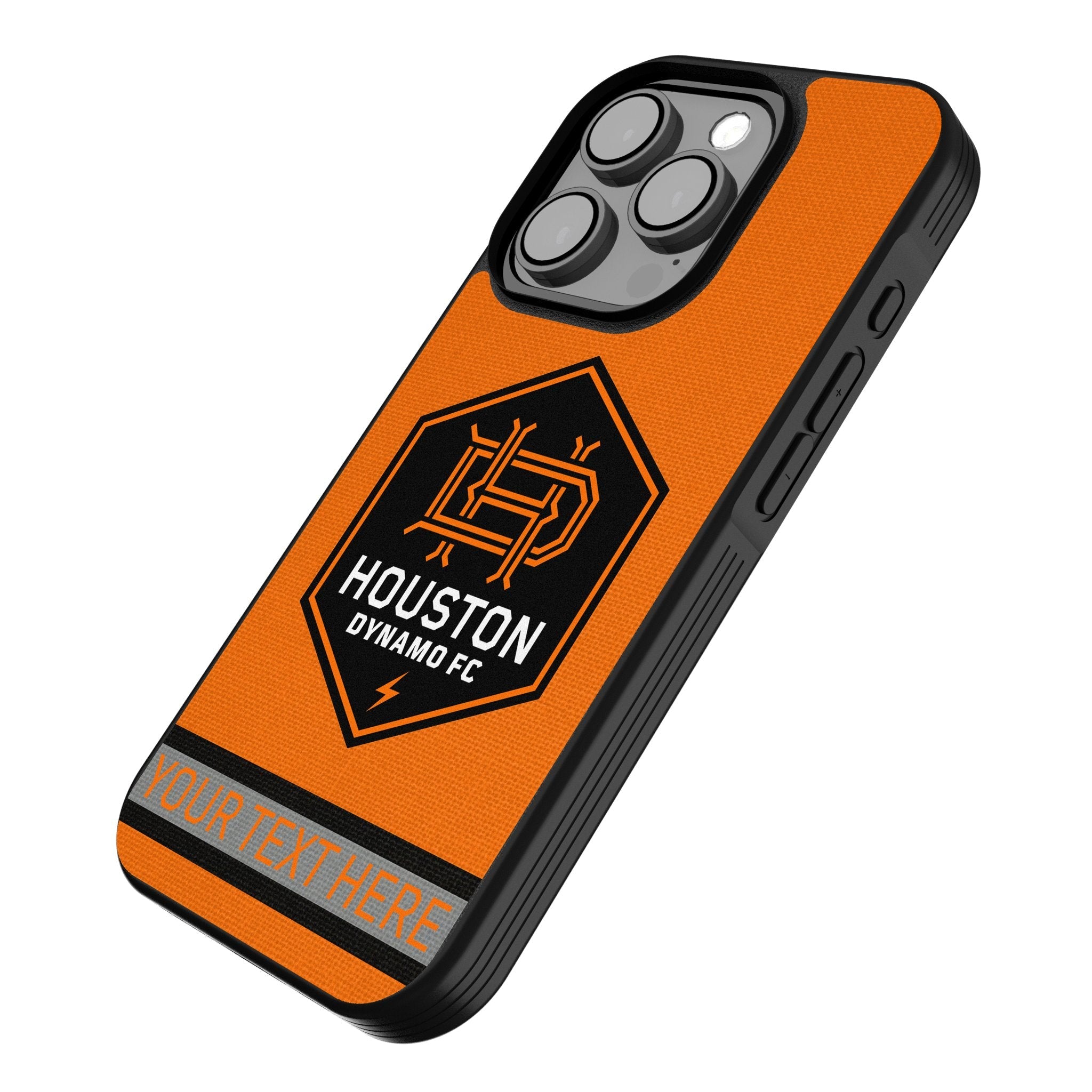 Houston Dynamo Personalized Stripe Bump Phone Case for Apple iPhone