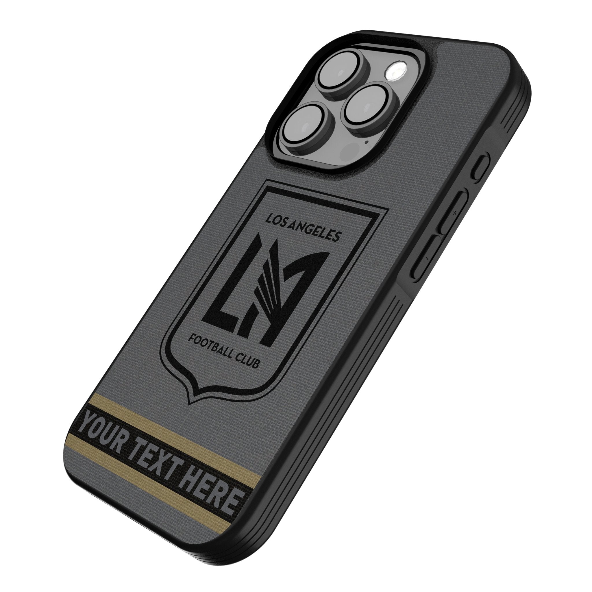 Los Angeles Football Club Personalized Stripe Bump Phone Case for Apple iPhone
