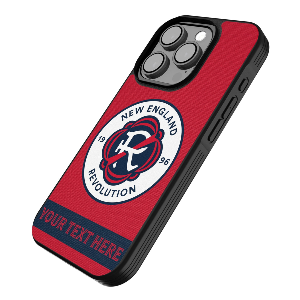 New England Revolution Personalized Stripe Bump Phone Case for Apple iPhone
