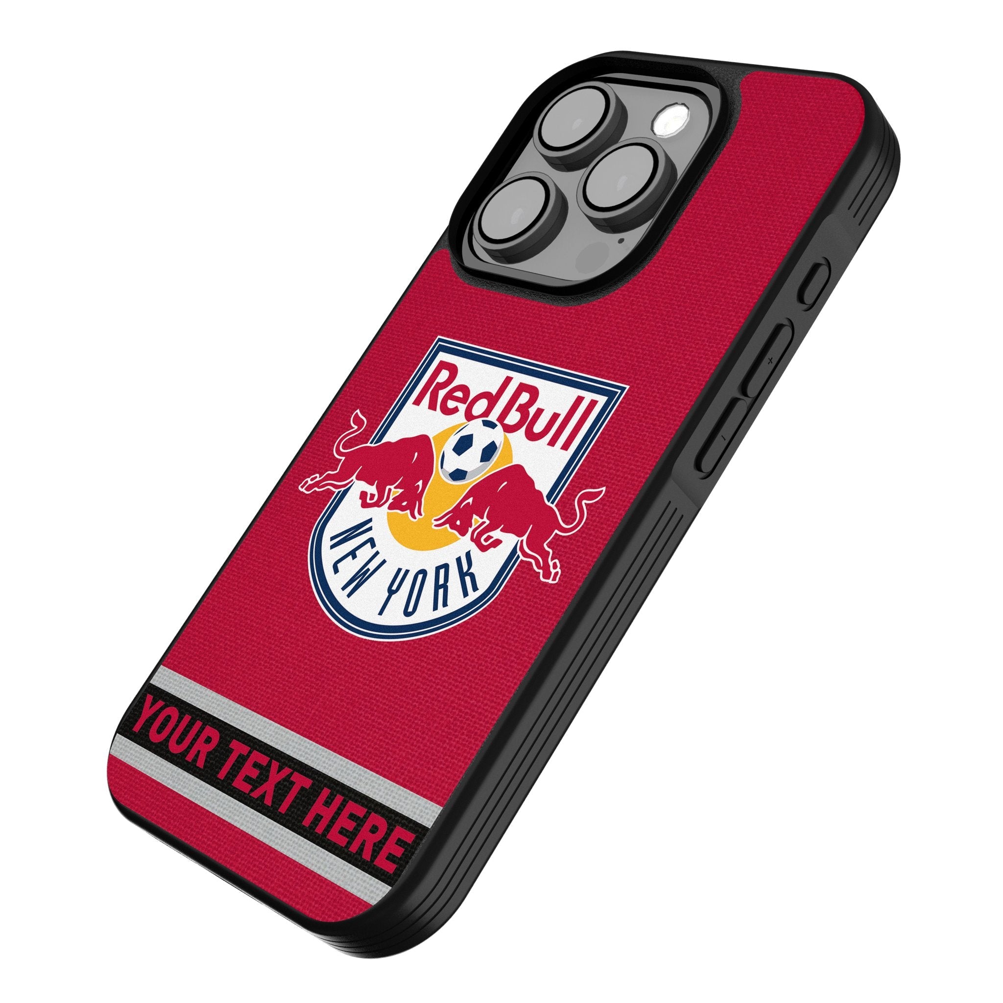 New York Red Bulls Personalized Stripe Bump Phone Case for Apple iPhone