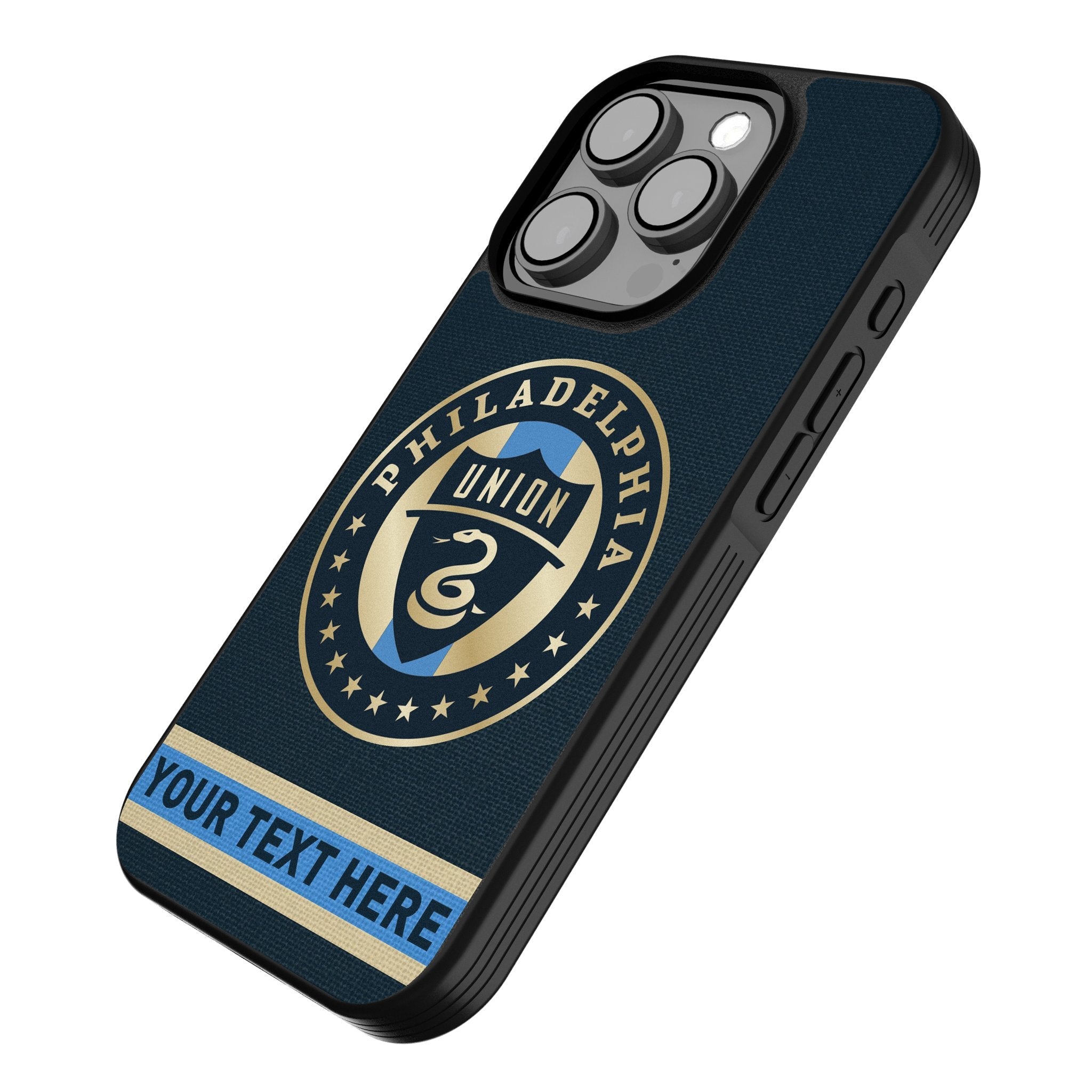 Philadelphia Union Personalized Stripe Bump Phone Case for Apple iPhone