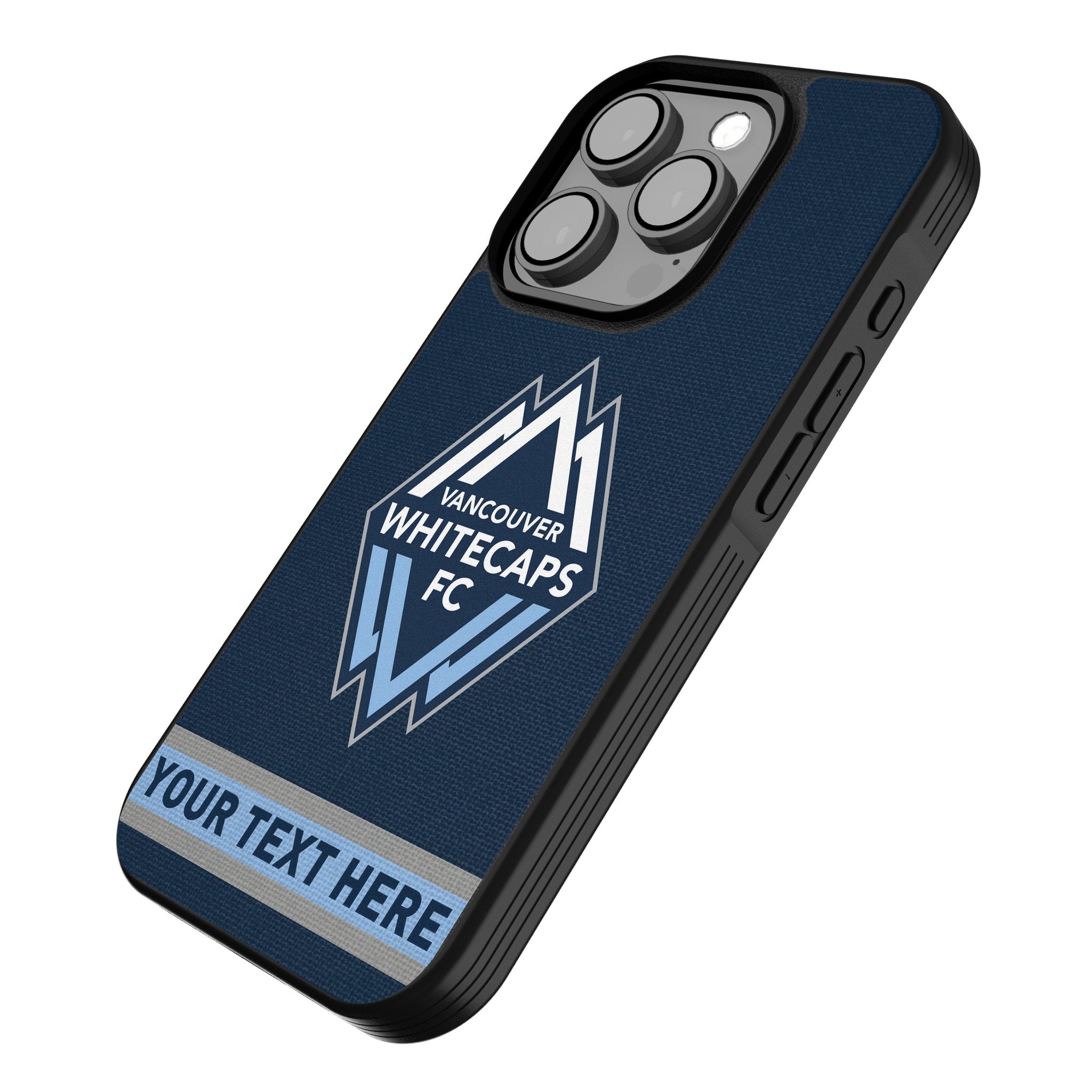 Vancouver Whitecaps Personalized Stripe Bump Phone Case for Apple iPhone