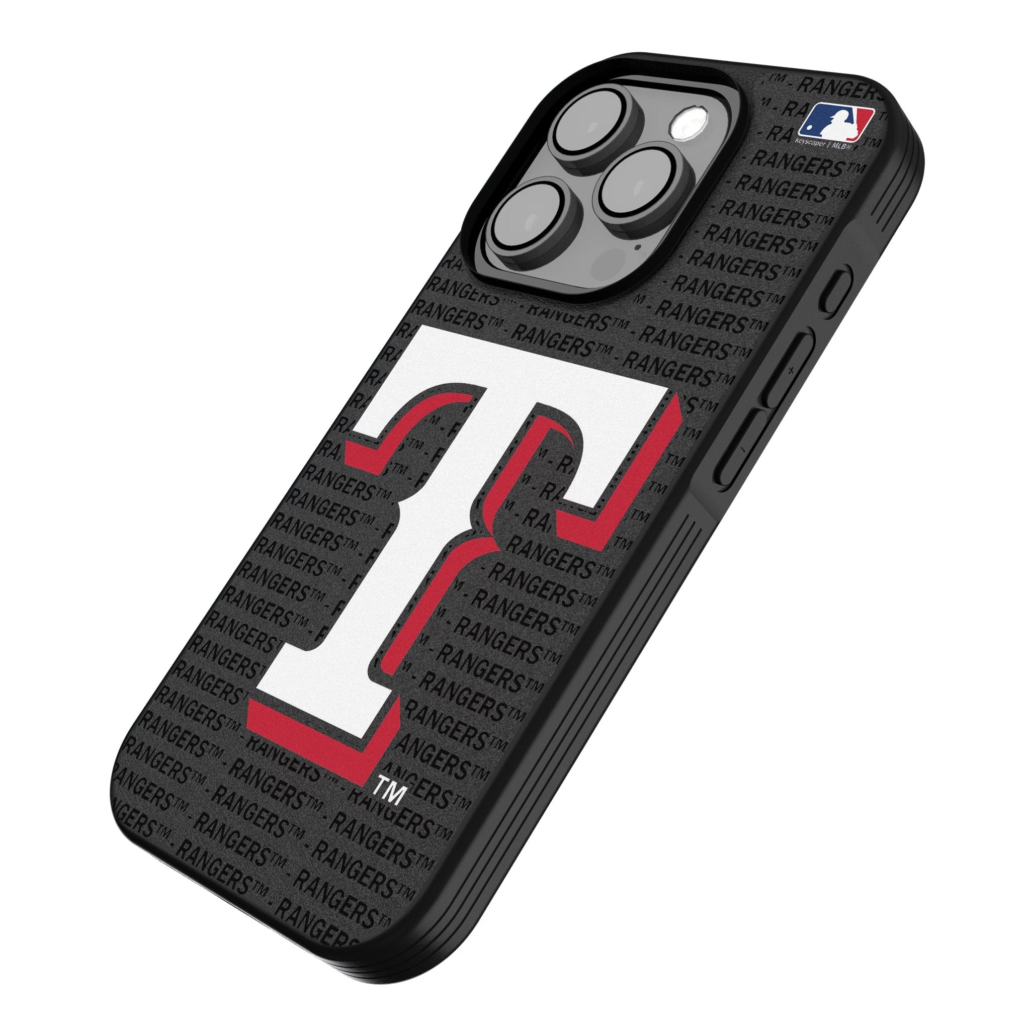 Texas Rangers Text Backdrop Bump Phone Case for Apple iPhone