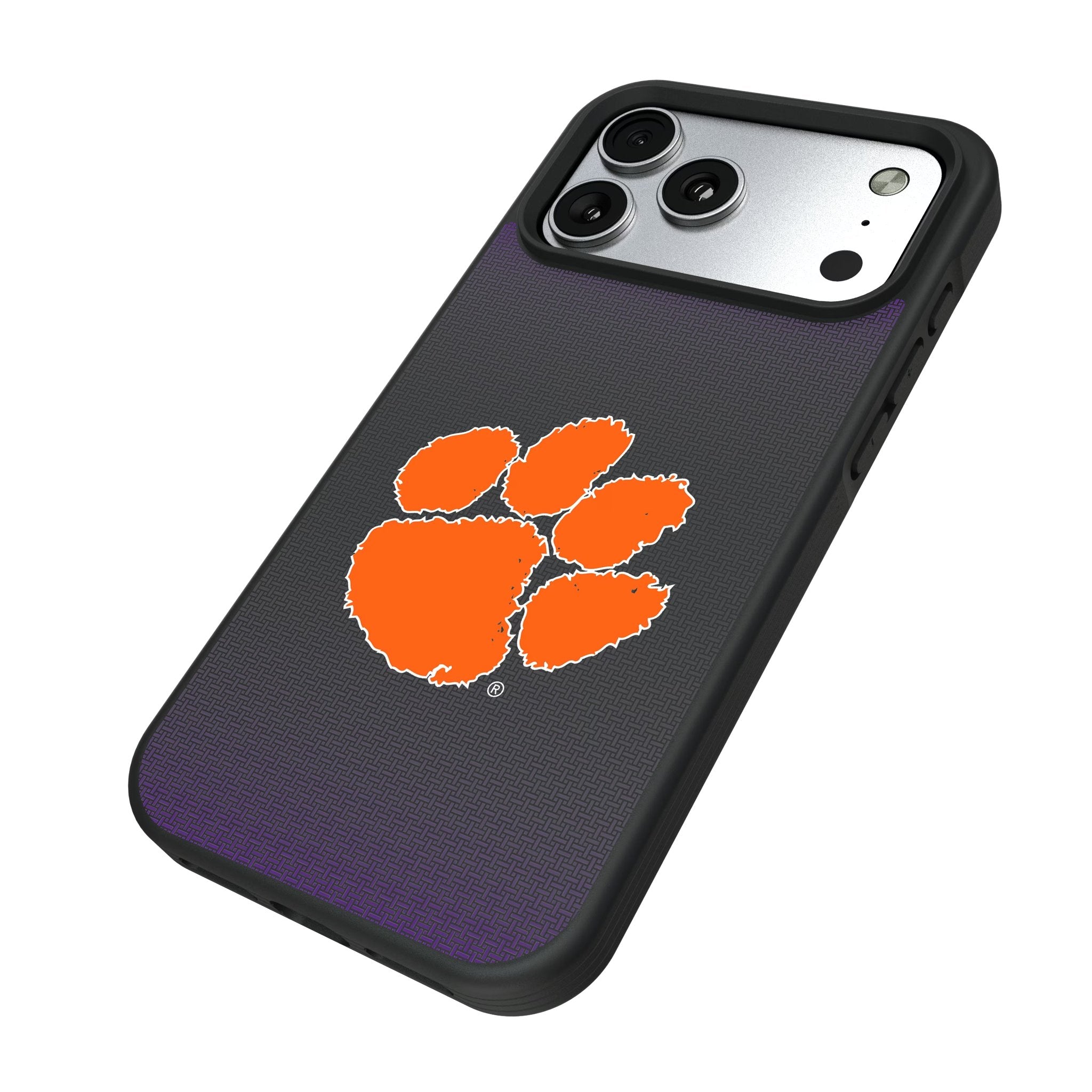 Clemson University Tigers Linen Bump Phone Case for Apple iPhone 17 Series 5