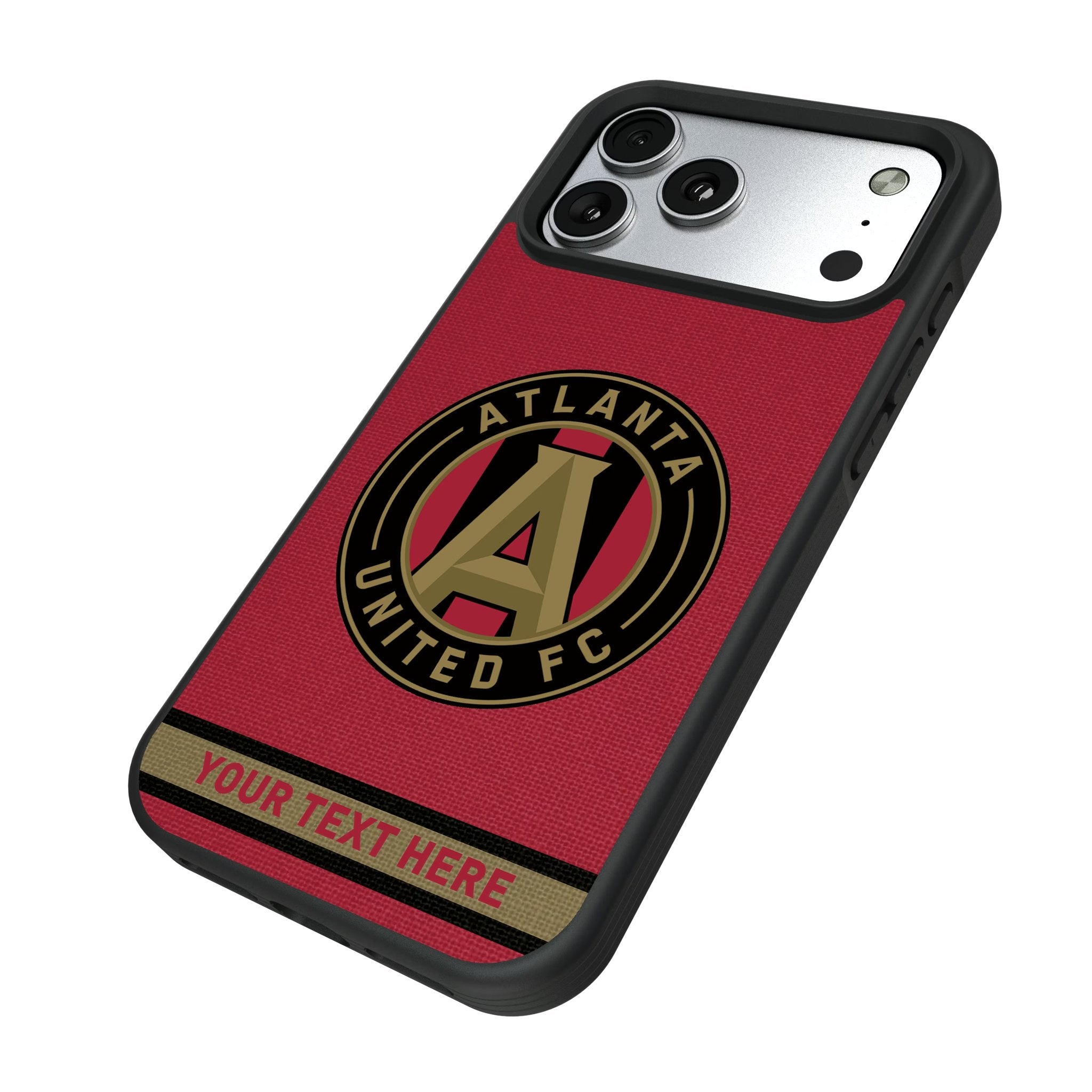 Atlanta United FC Personalized Stripe Bump Phone Case for Apple iPhone 17 Series 5