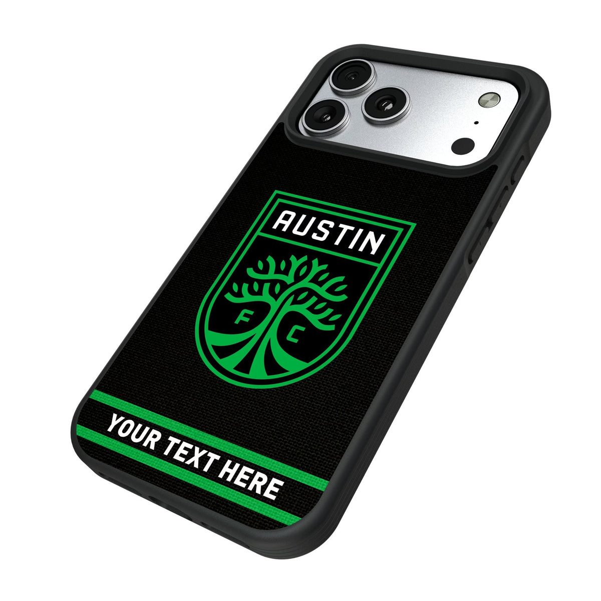 Austin FC Personalized Stripe Bump Phone Case for Apple iPhone 17 Series 5