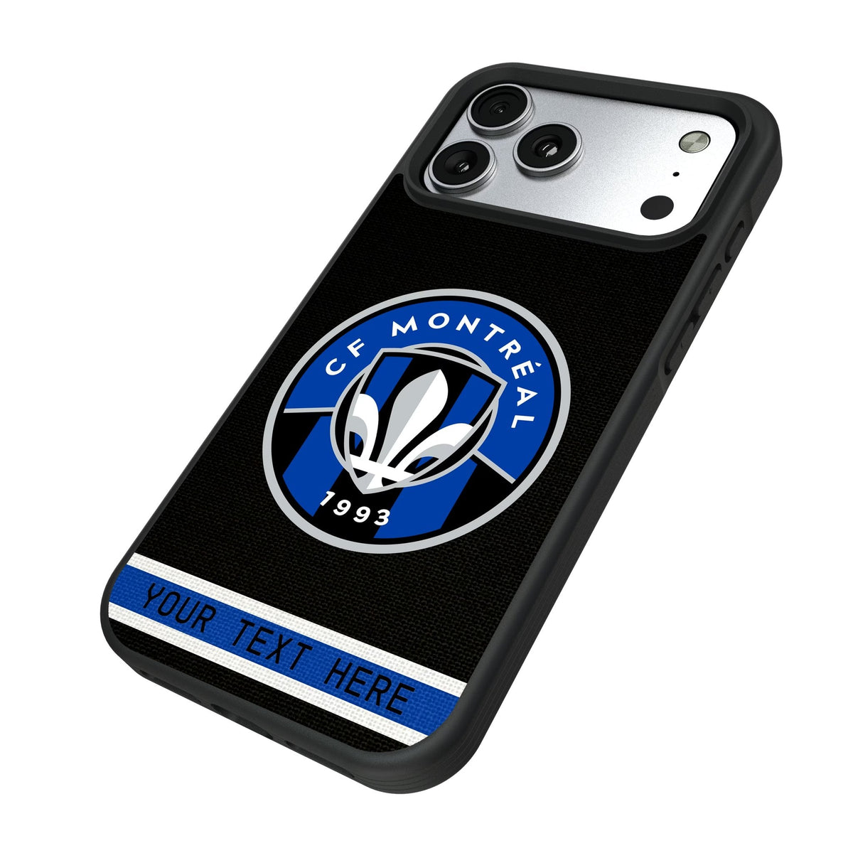 CF Montreal Personalized Stripe Bump Phone Case for Apple iPhone 17 Series 5