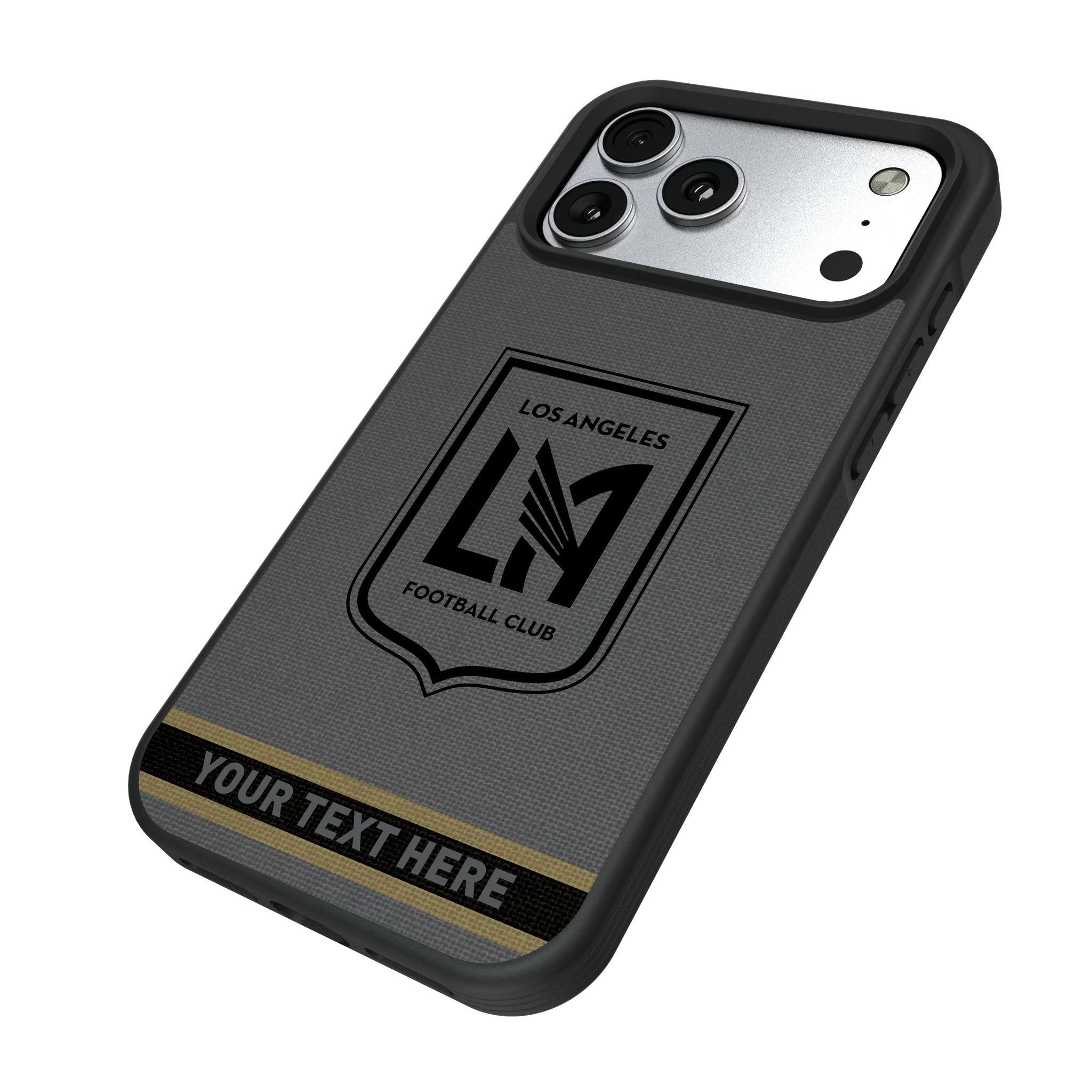 Los Angeles Football Club Personalized Stripe Bump Phone Case for Apple iPhone 17 Series 5