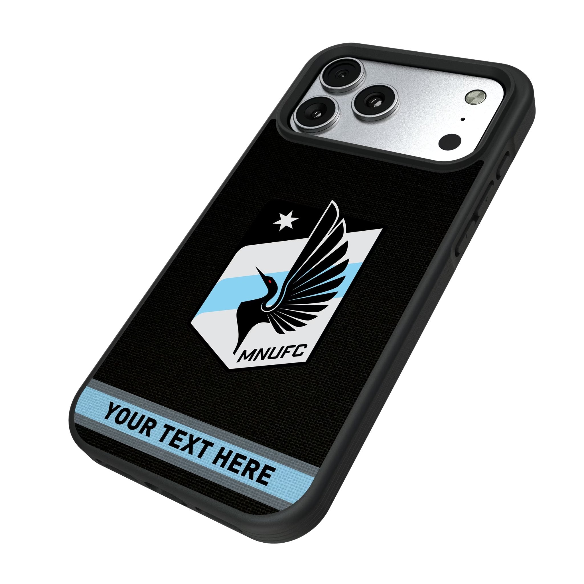 Minnesota United FC Personalized Stripe Bump Phone Case for Apple iPhone 17 Series 5