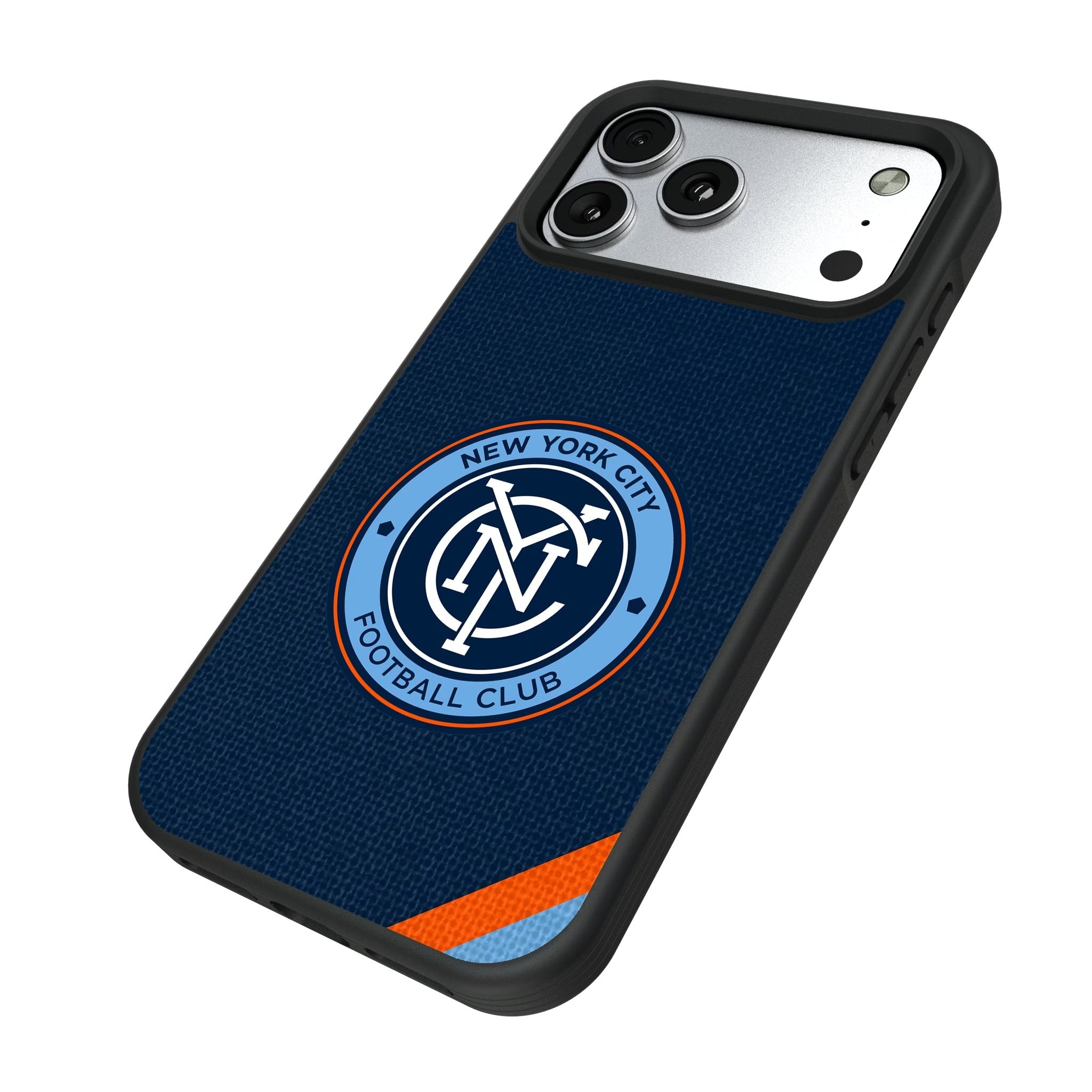 New York City FC Diagonal Stripe Bump Phone Case for Apple iPhone 17 Series 5