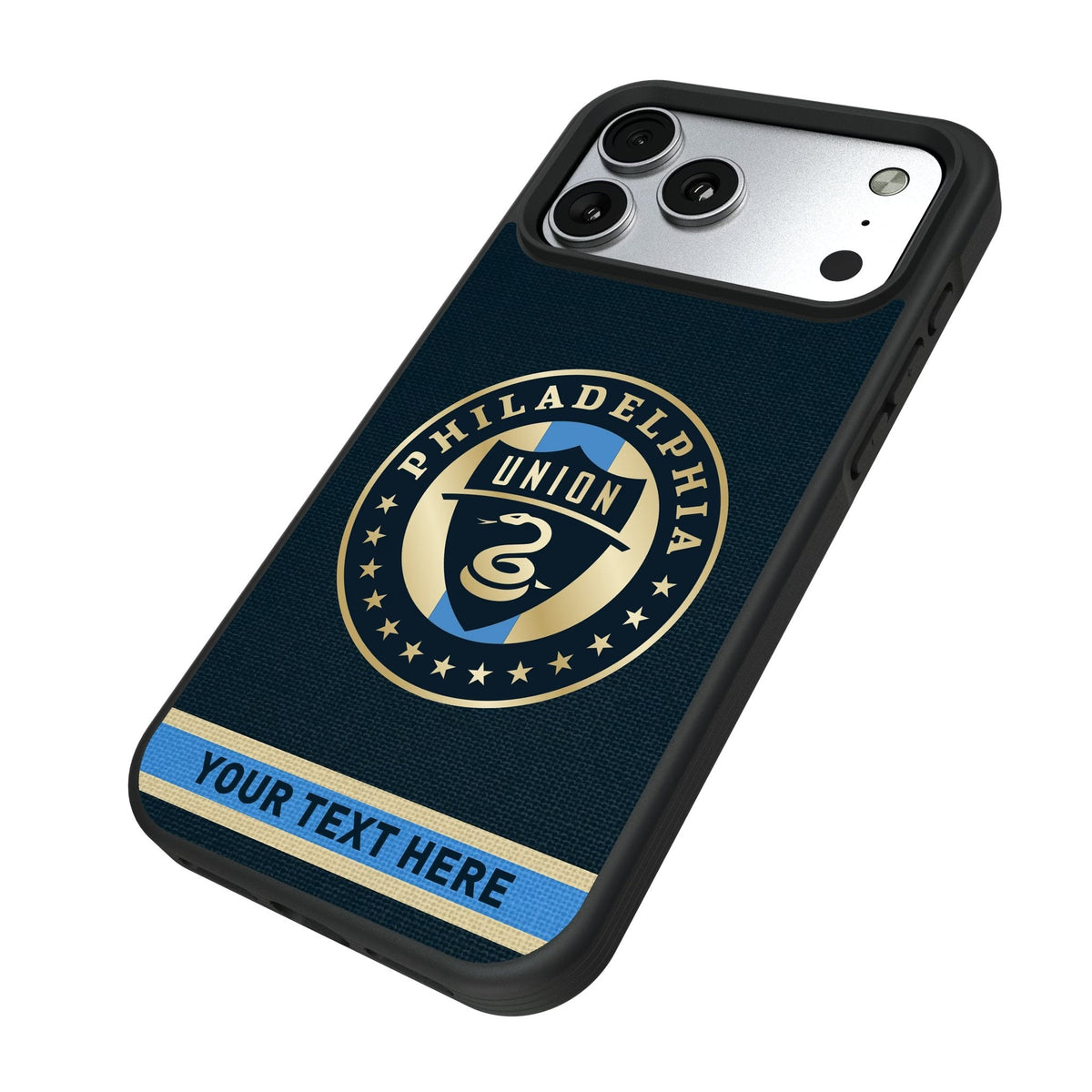 Philadelphia Union Personalized Stripe Bump Phone Case for Apple iPhone 17 Series 5