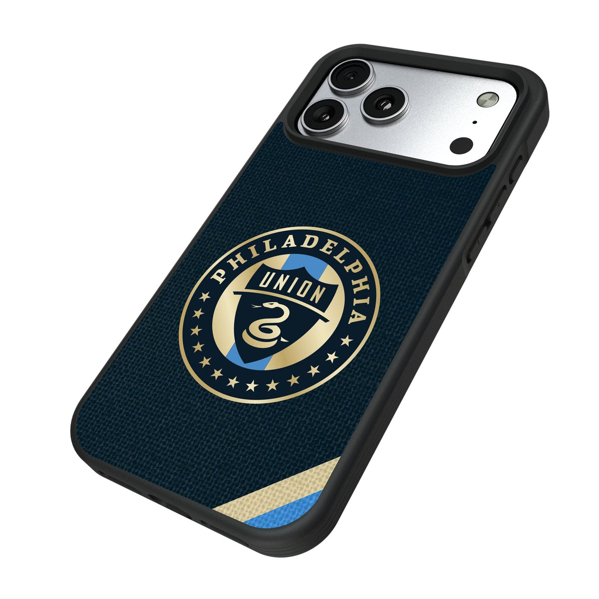 Philadelphia Union Diagonal Stripe Bump Phone Case for Apple iPhone 17 Series 5