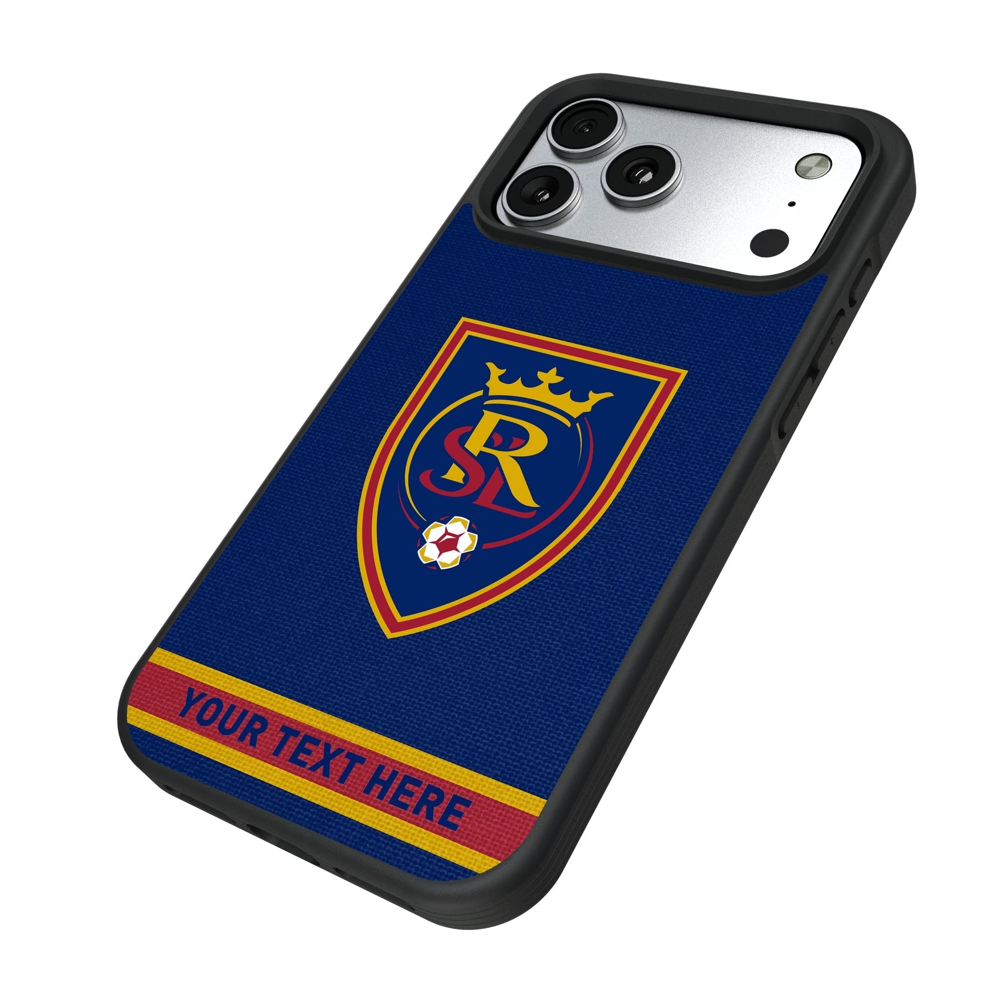 Real Salt Lake Personalized Stripe Bump Phone Case for Apple iPhone 17 Series 5