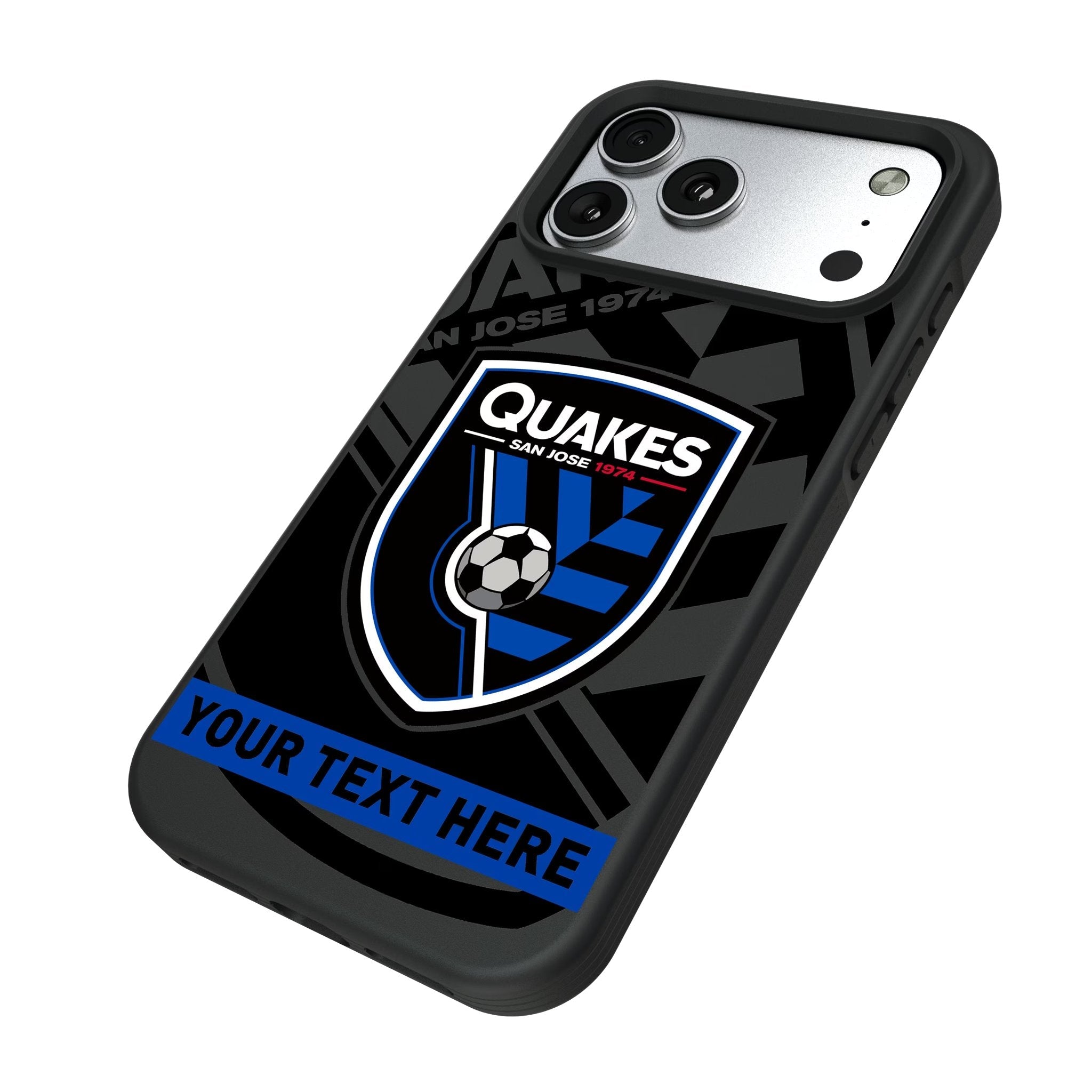 San Jose Earthquakes Personalized Tilt Bump Phone Case for Apple iPhone 17 Series 5