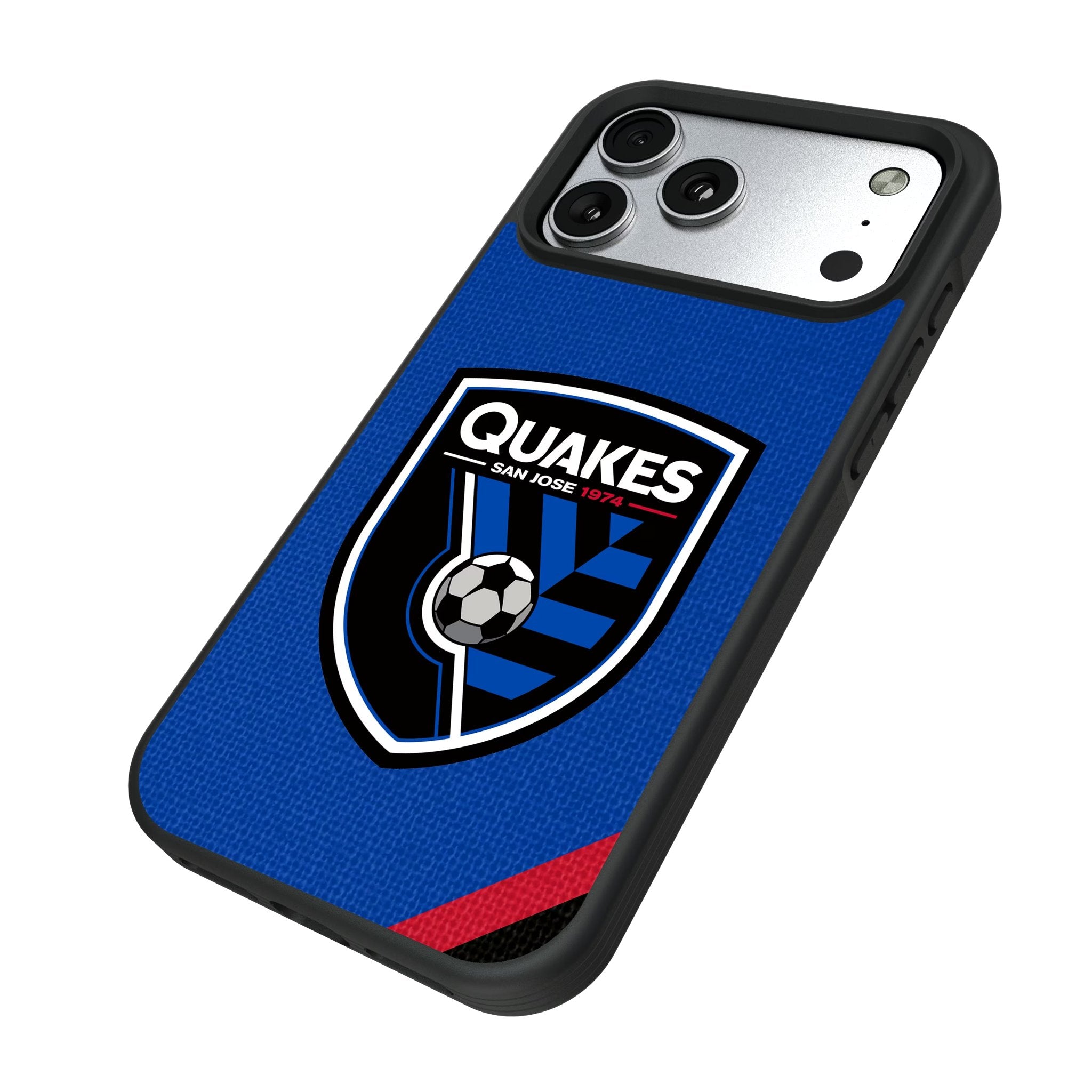 San Jose Earthquakes Diagonal Stripe Bump Phone Case for Apple iPhone 17 Series 5