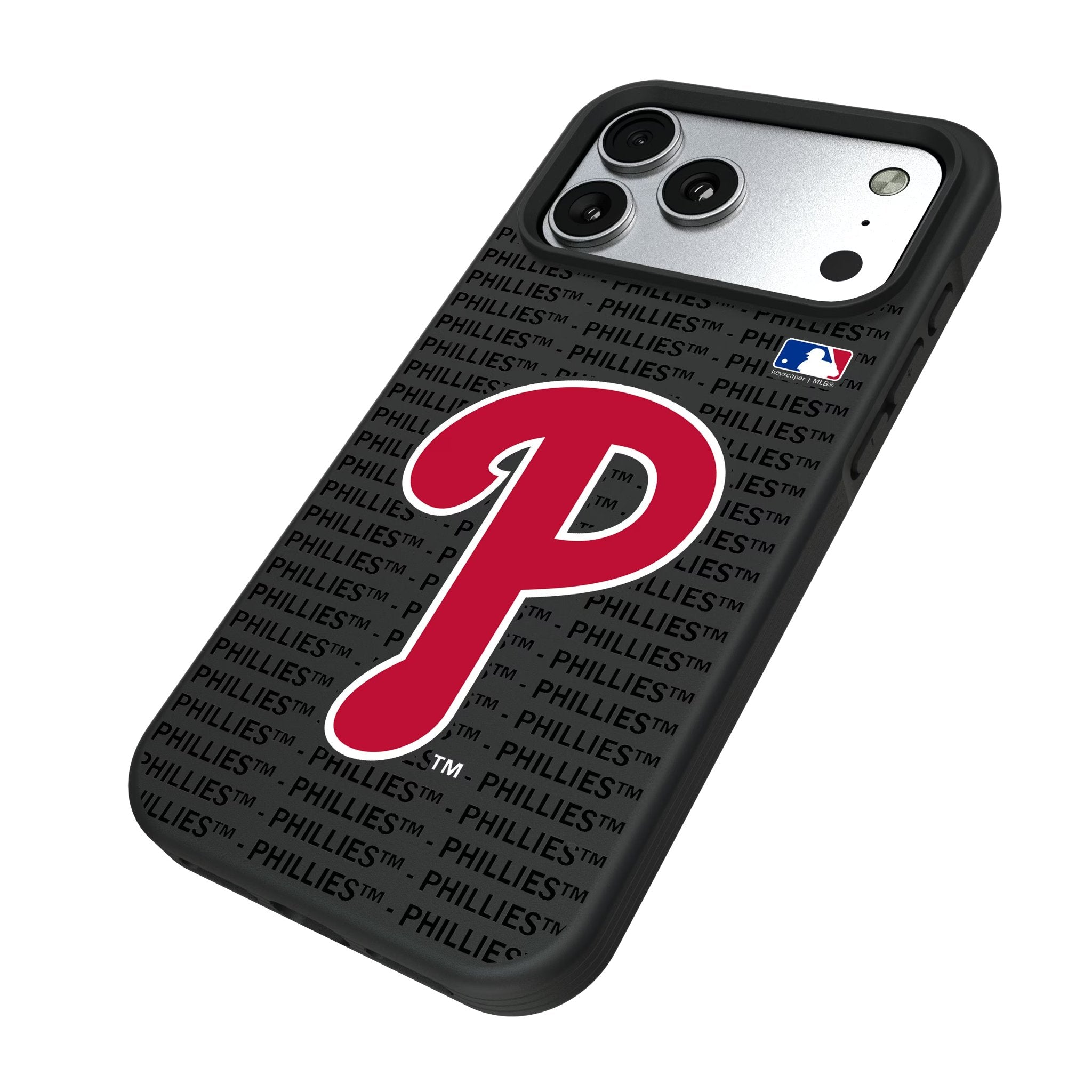 Philadelphia Phillies Text Backdrop Bump Phone Case for Apple iPhone 17 Series 5