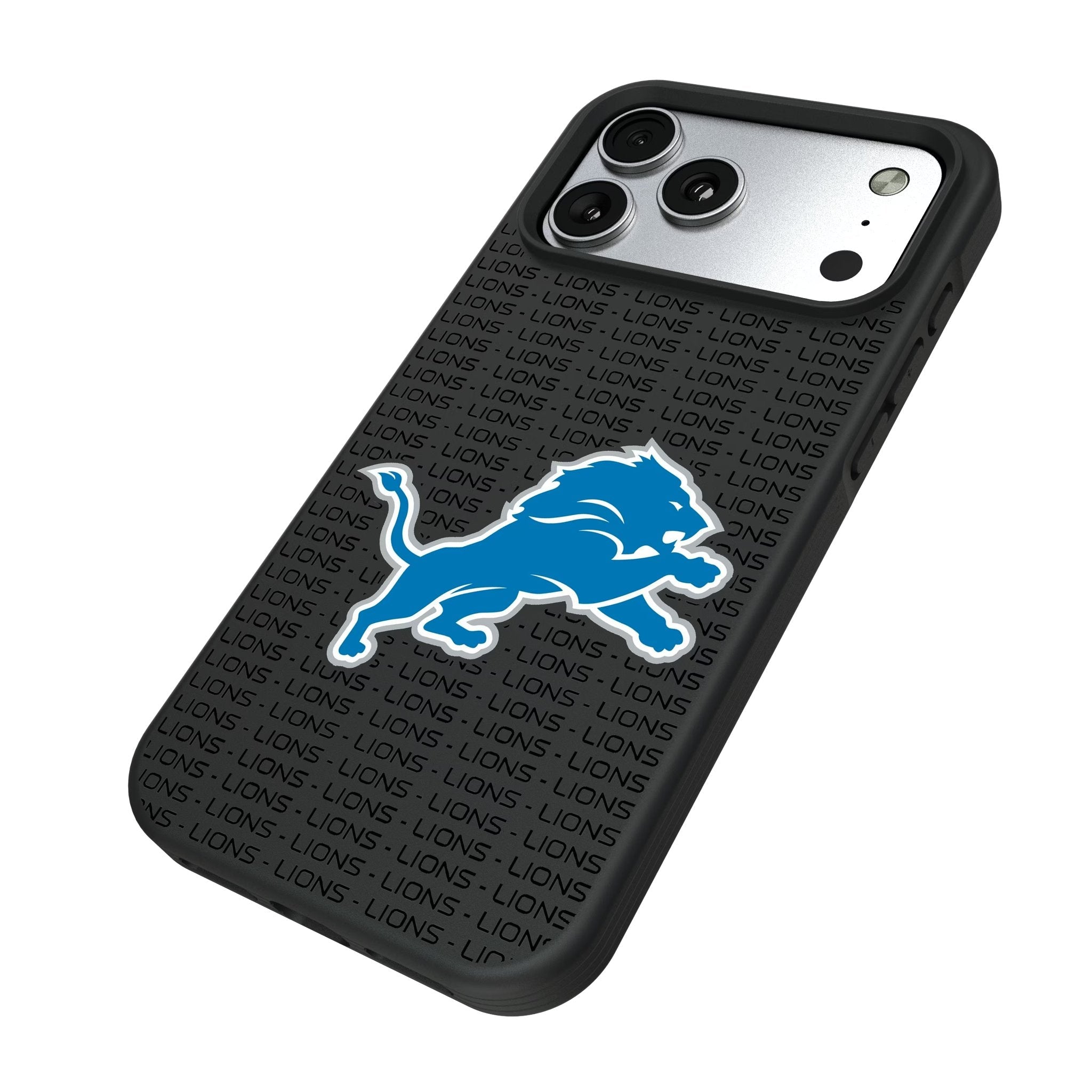 Detroit Lions Text Backdrop Bump Phone Case for Apple iPhone 17 Series 5