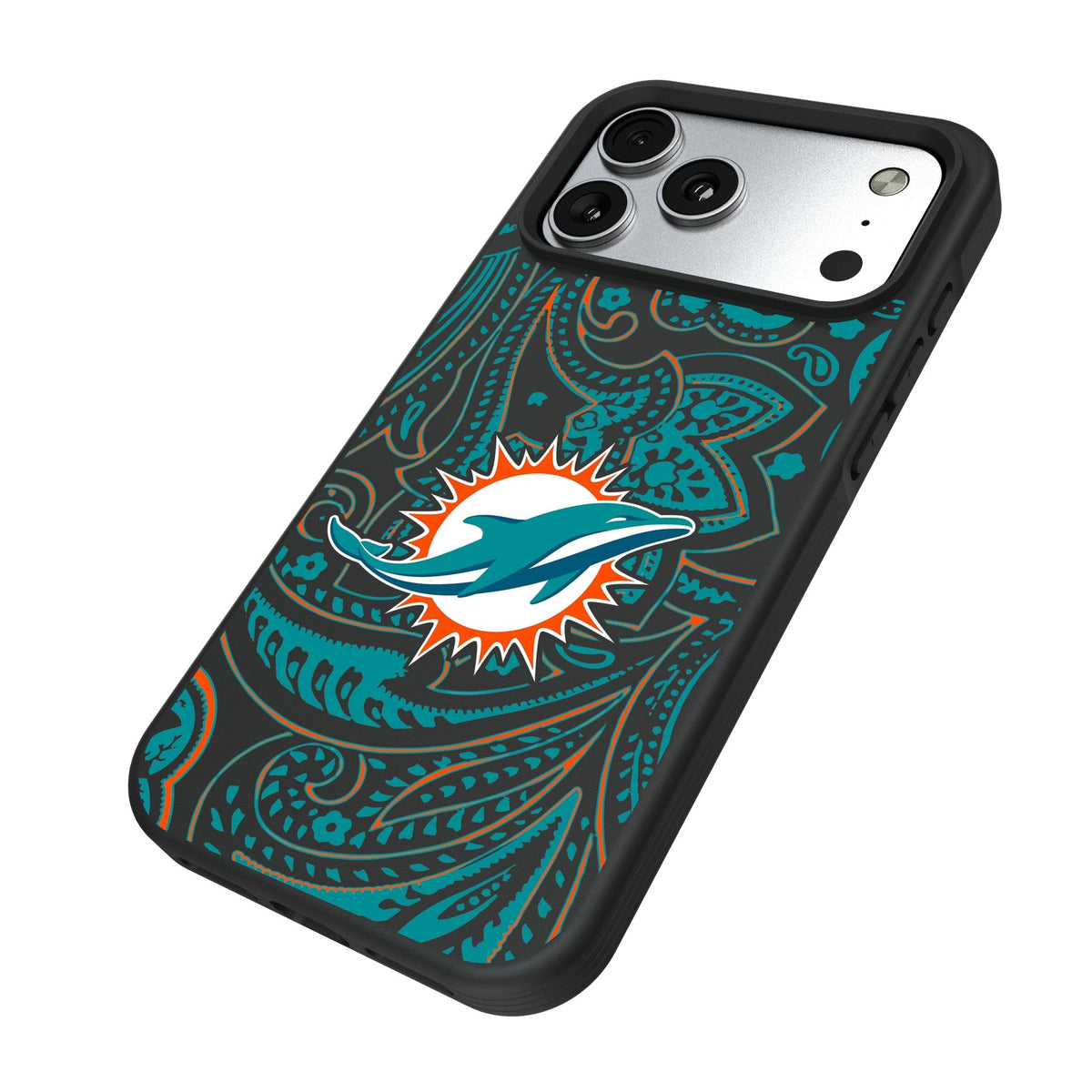 Miami Dolphins Paisley Bump Phone Case for Apple iPhone 17 Series 5