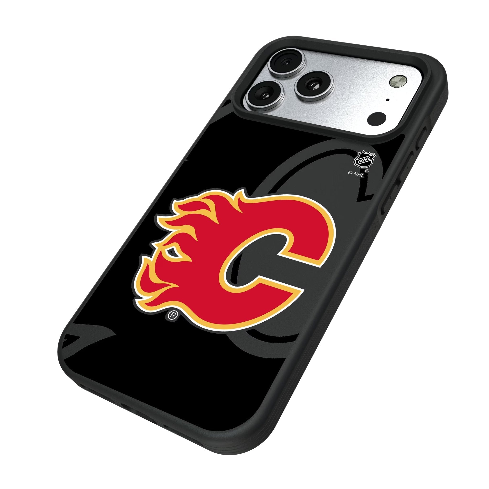 Calgary Flames Monocolor Tilt Bump Phone Case for Apple iPhone 17 Series 5