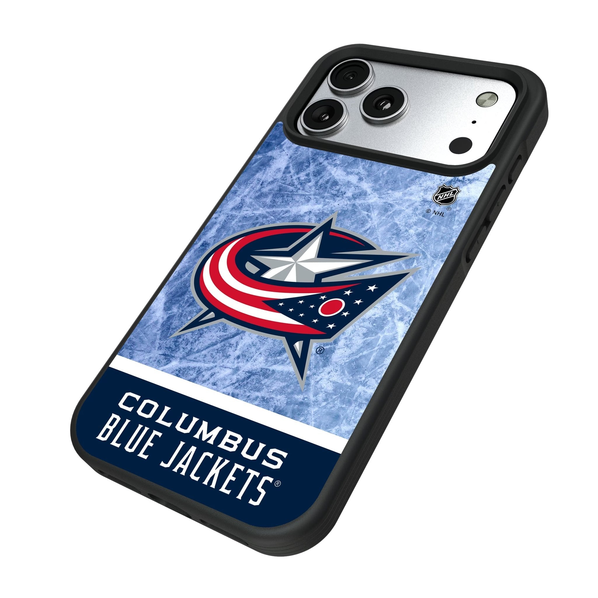 Columbus Blue Jackets Ice Wordmark Bump Phone Case for Apple iPhone 17 Series 5
