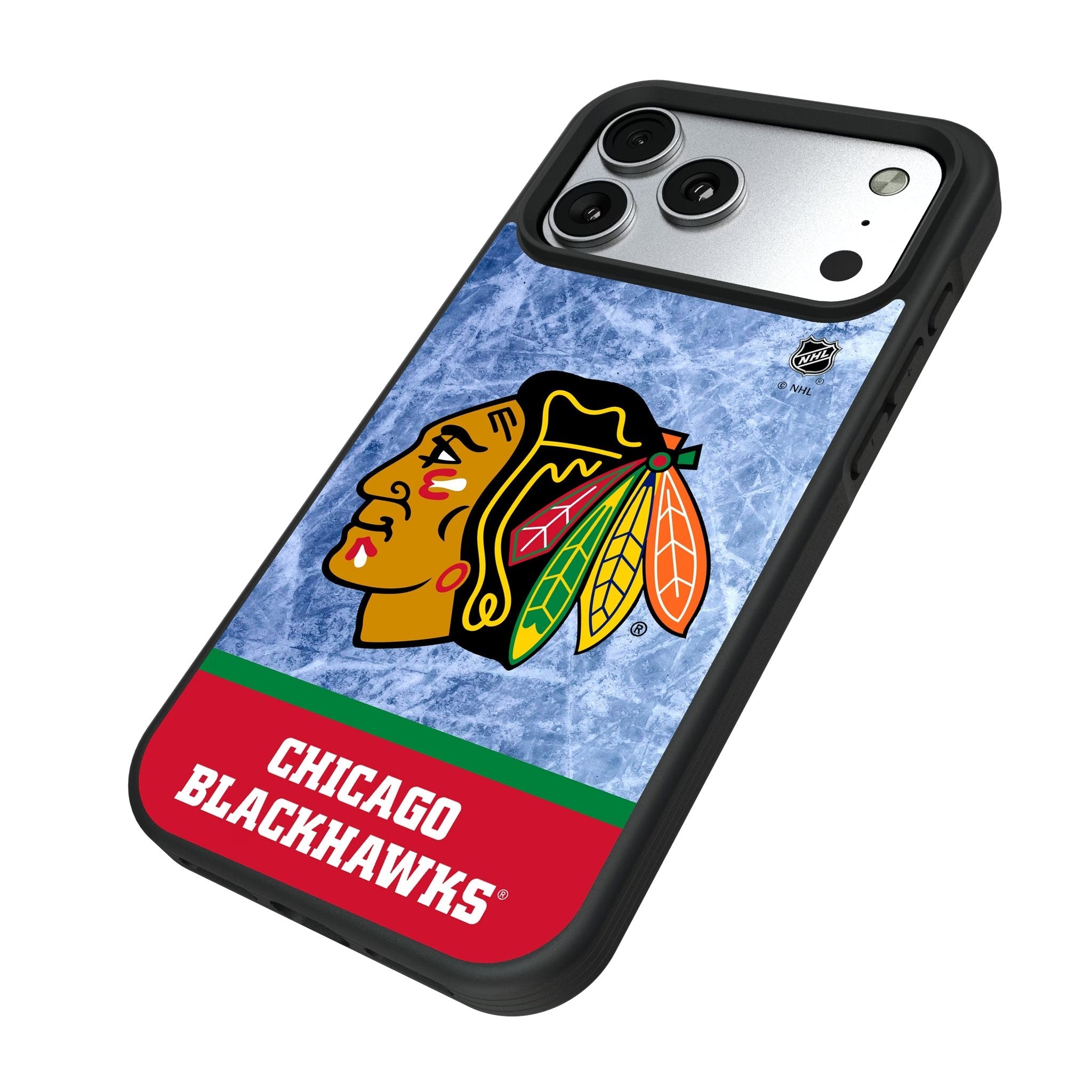 Chicago Blackhawks Ice Wordmark Bump Phone Case for Apple iPhone 17 Series 5