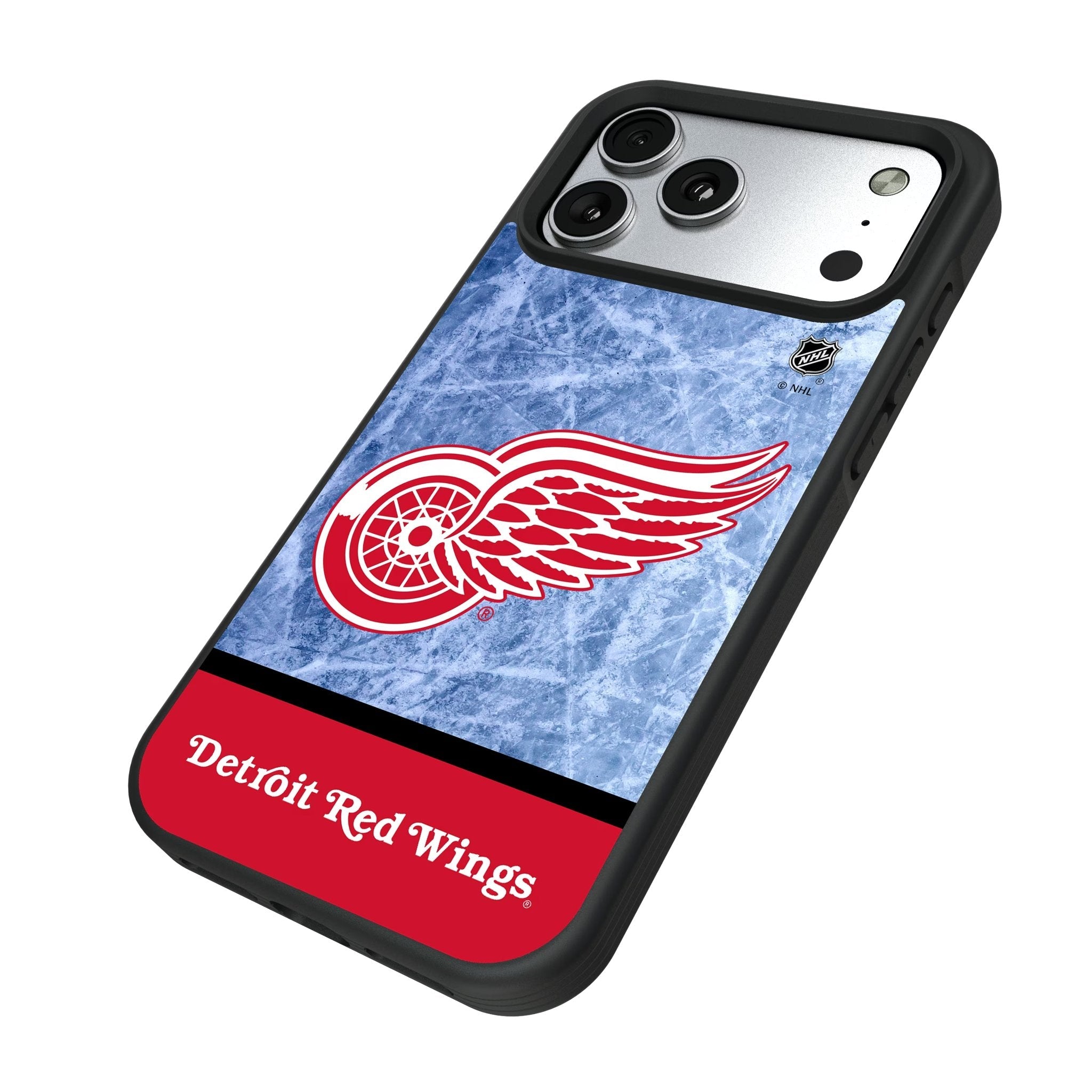 Detroit Red Wings Ice Wordmark Bump Phone Case for Apple iPhone 17 Series 5