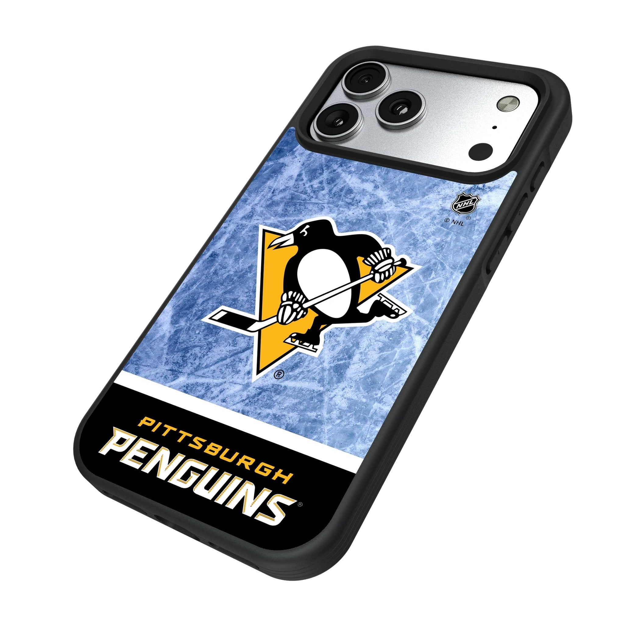 Pittsburgh Penguins Ice Wordmark Bump Phone Case for Apple iPhone 17 Series 5