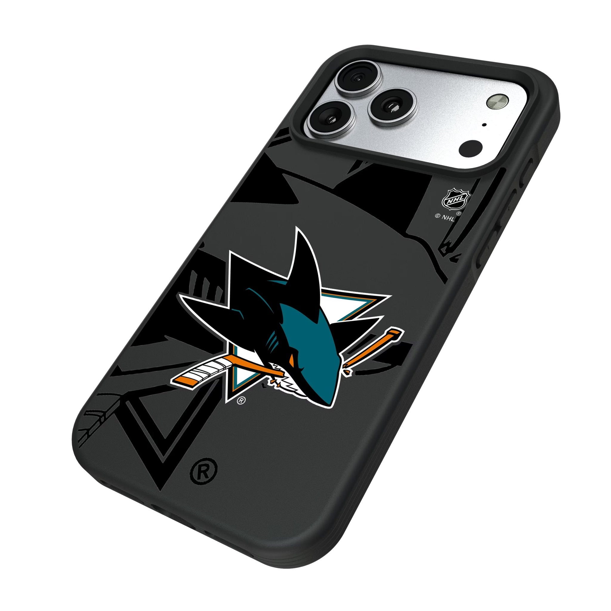 San Jose Sharks Monocolor Tilt Bump Phone Case for Apple iPhone 17 Series 5
