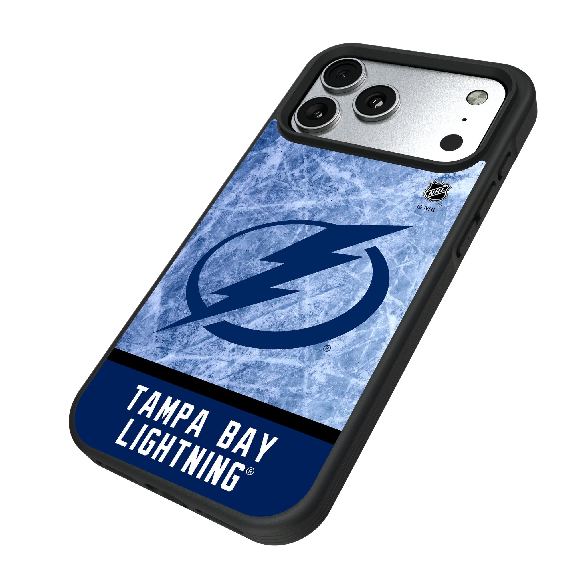 Tampa Bay Lightning Ice Wordmark Bump Phone Case for Apple iPhone 17 Series 5