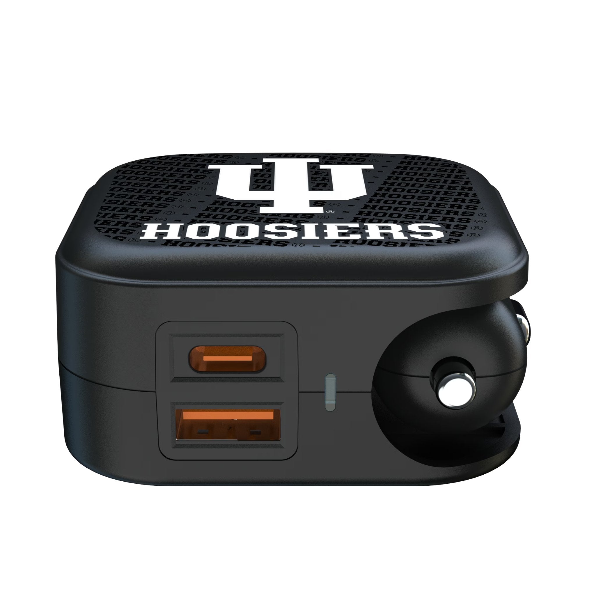 Indiana University Hoosiers Text Backdrop 2 in 1 USB A/C Charger 1