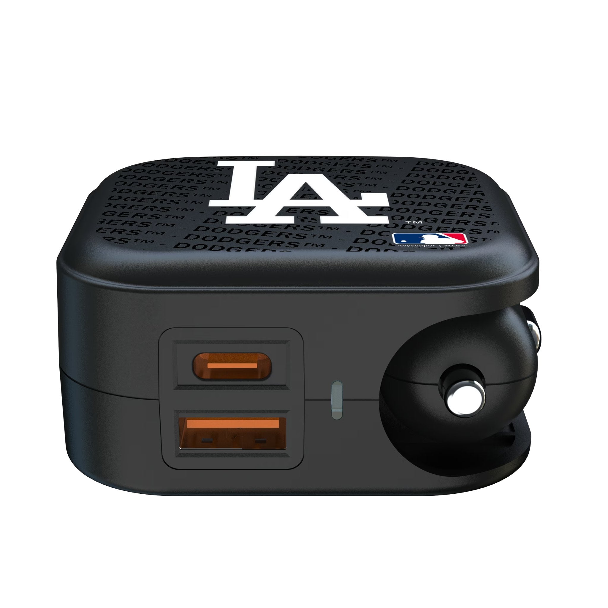 LA Dodgers Text Backdrop 2 in 1 USB A/C Charger 2