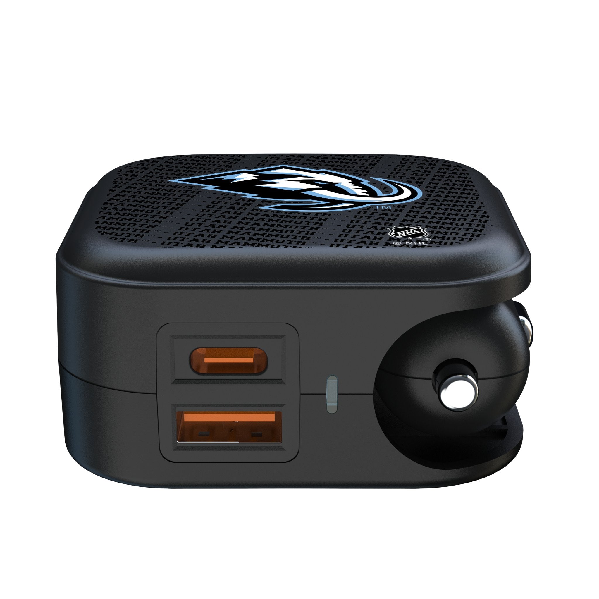 Utah Mammoth Text Backdrop 2 in 1 USB A/C Charger