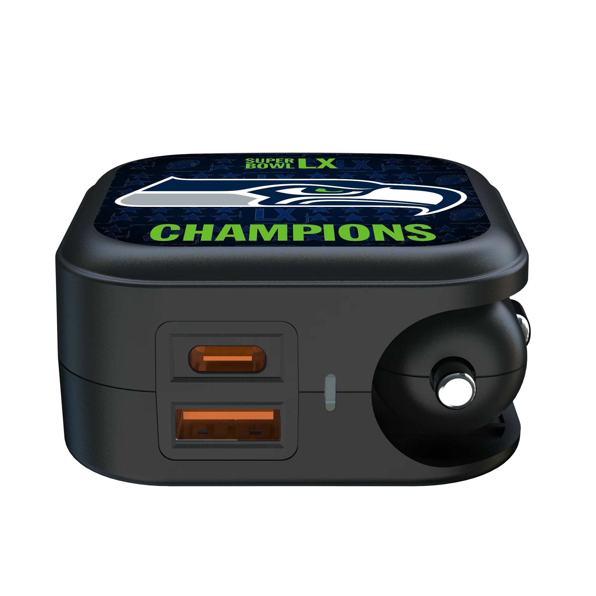 Seattle Seahawks 2026 Super Bowl 2 in 1 USB A/C Charger 2