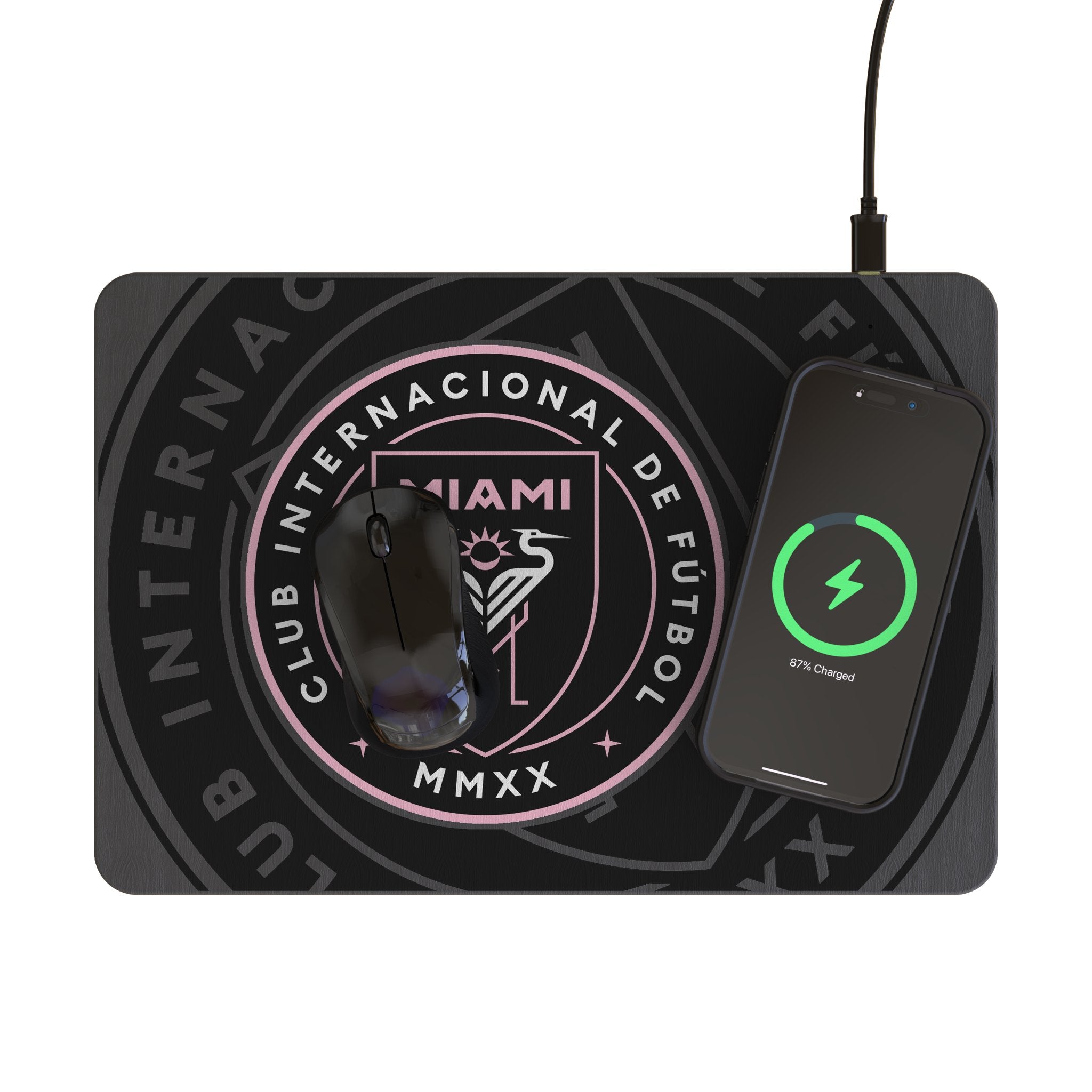 Inter Miami CF Monocolor Tilt 15-Watt Wireless Charger and Mouse Pad 2