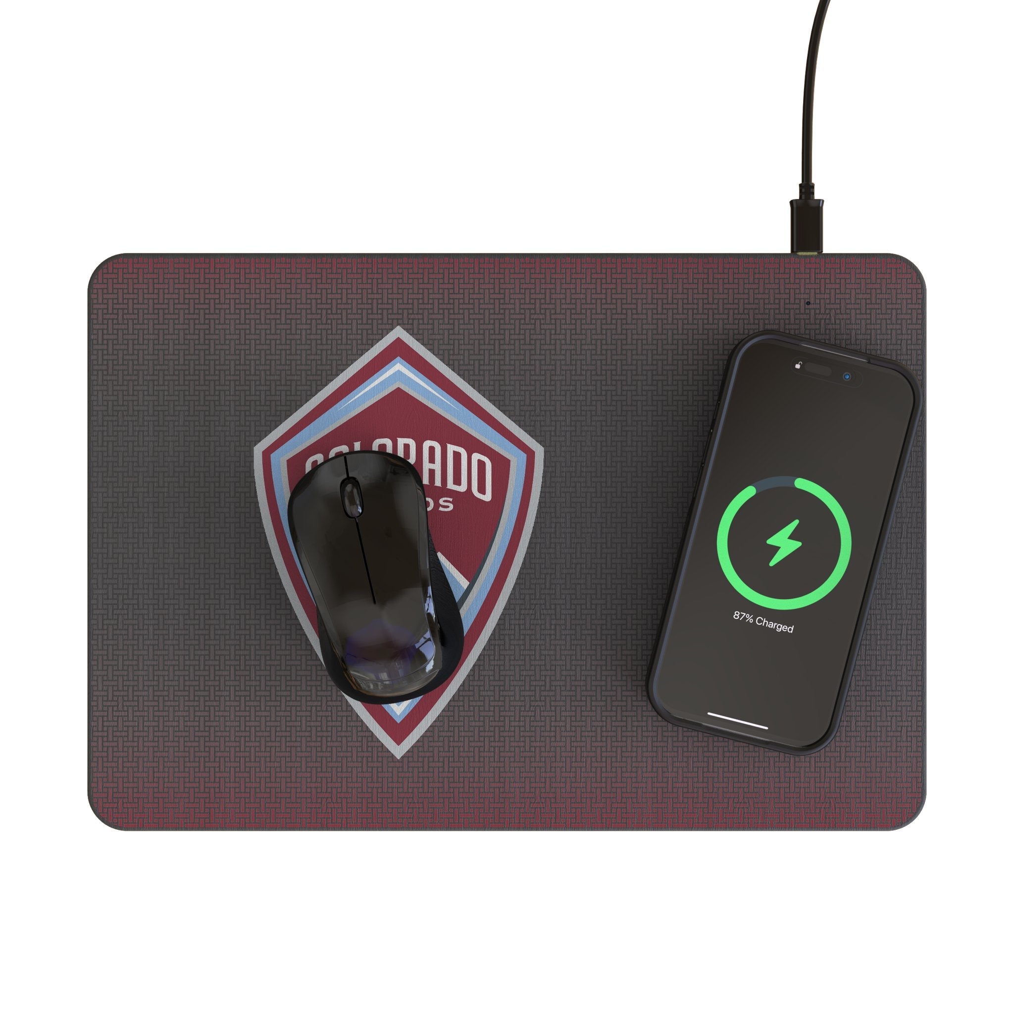 Colorado Rapids Linen 15-Watt Wireless Charger and Mouse Pad