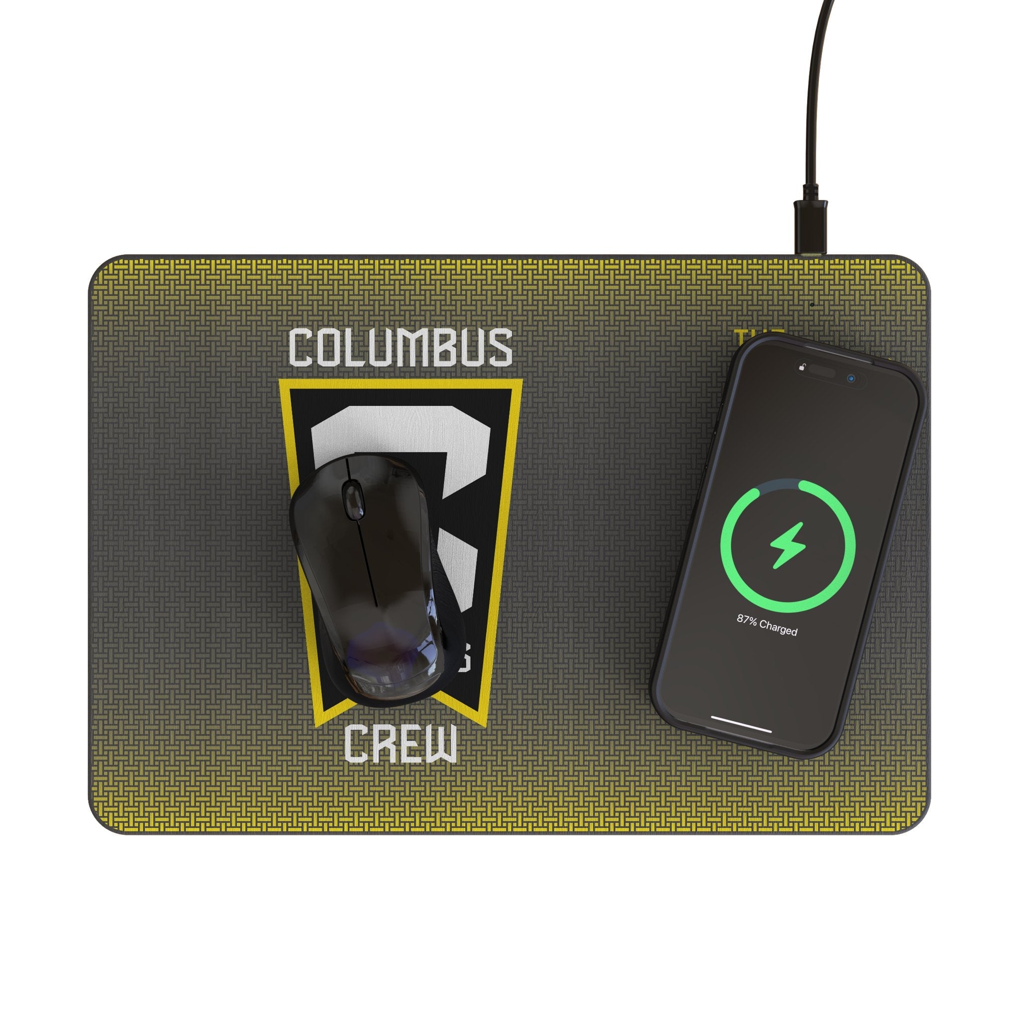 Columbus Crew Linen 15-Watt Wireless Charger and Mouse Pad