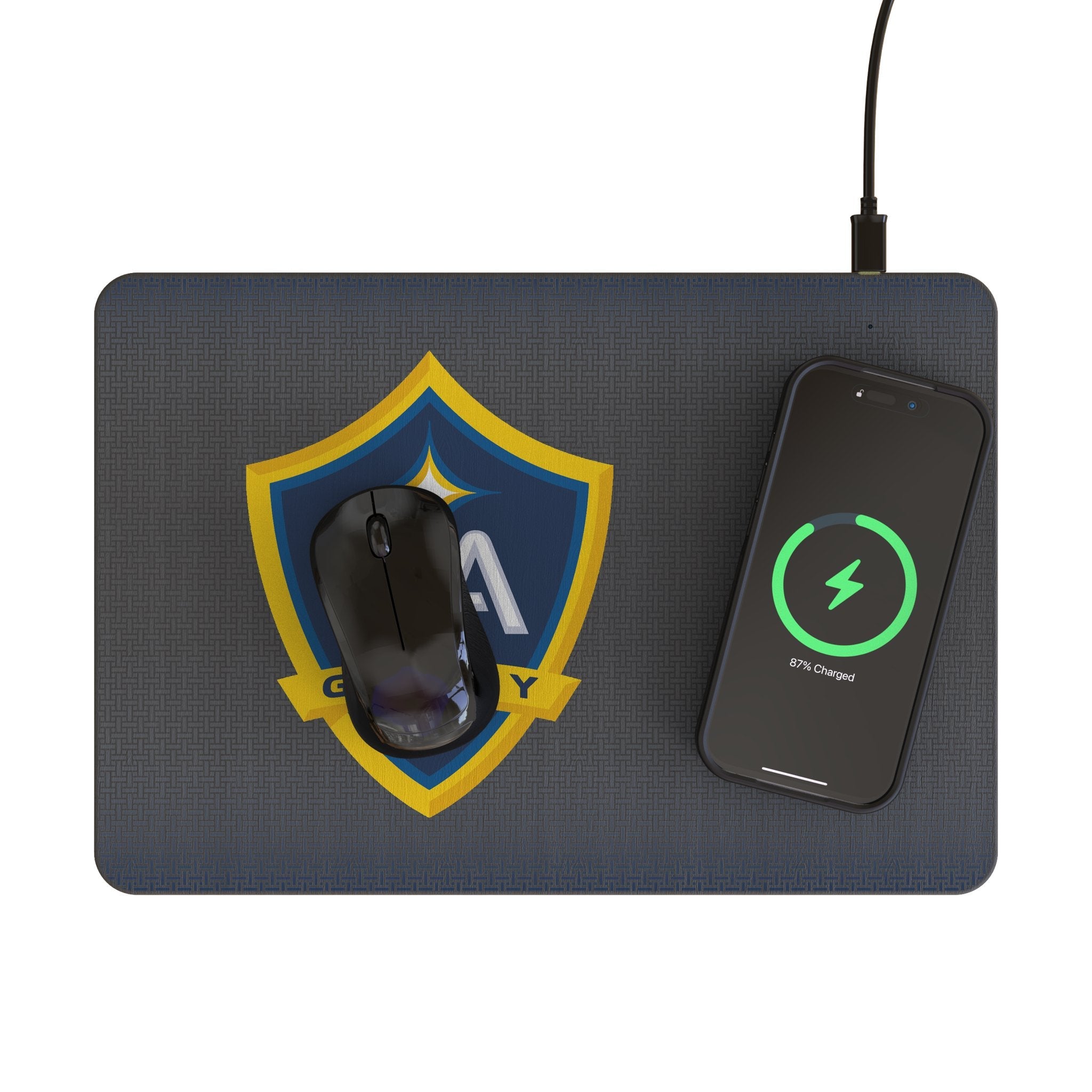 LA Galaxy Linen 15-Watt Wireless Charger and Mouse Pad