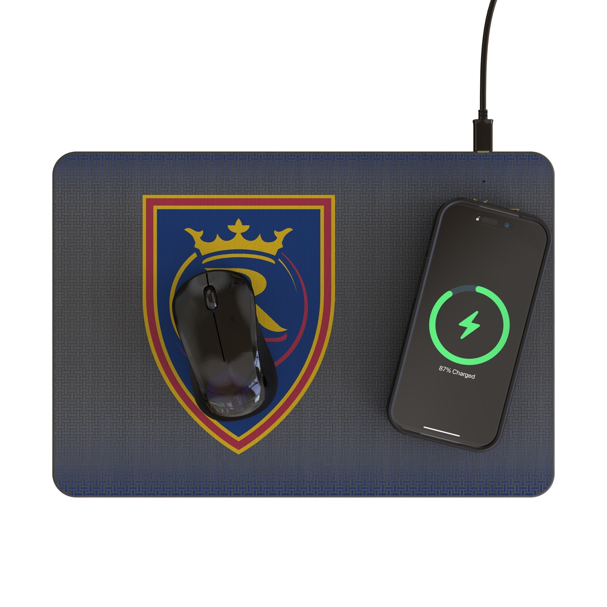Real Salt Lake Linen 15-Watt Wireless Charger and Mouse Pad