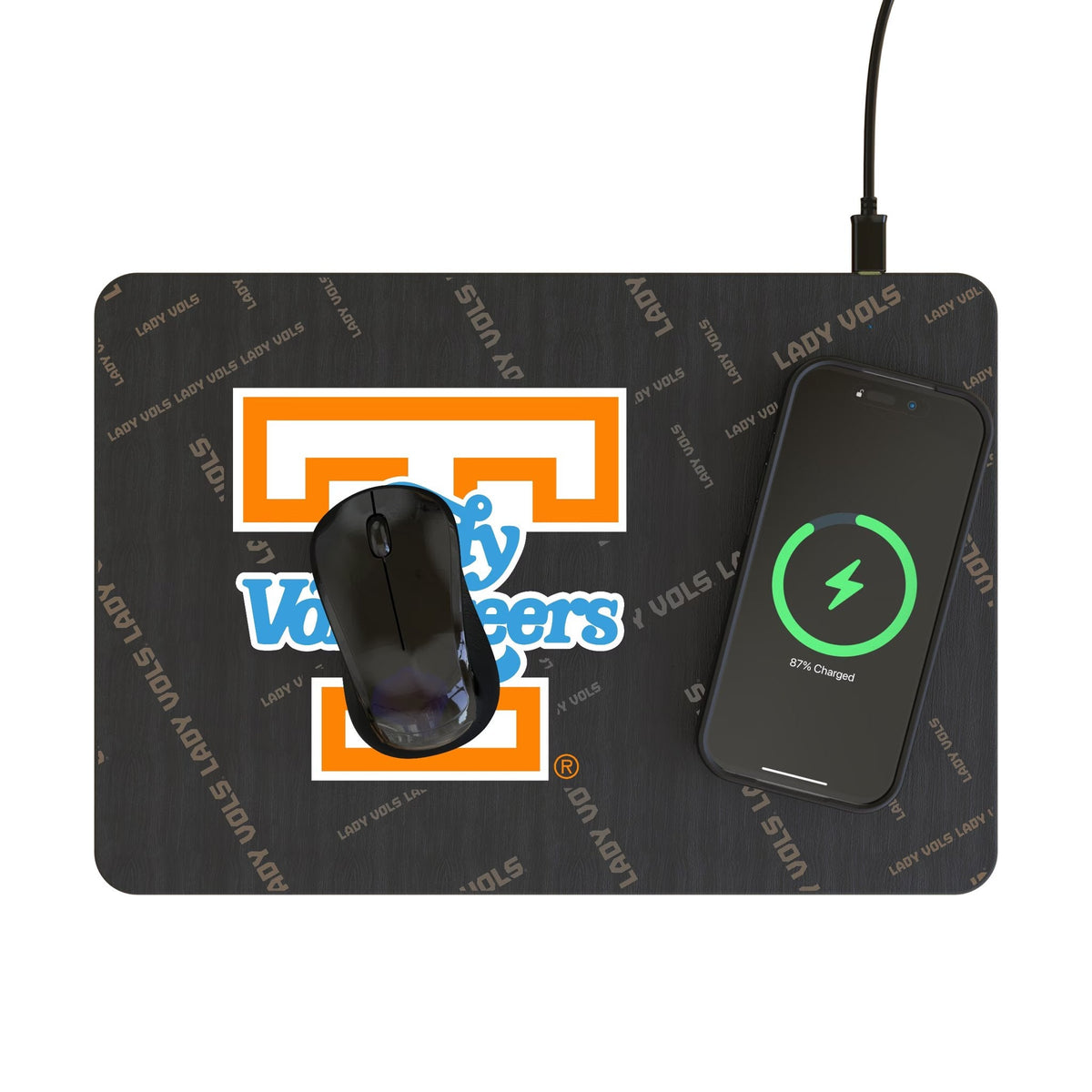 University of Tennessee Volunteers Quadtile 15-Watt Wireless Charger and Mouse Pad