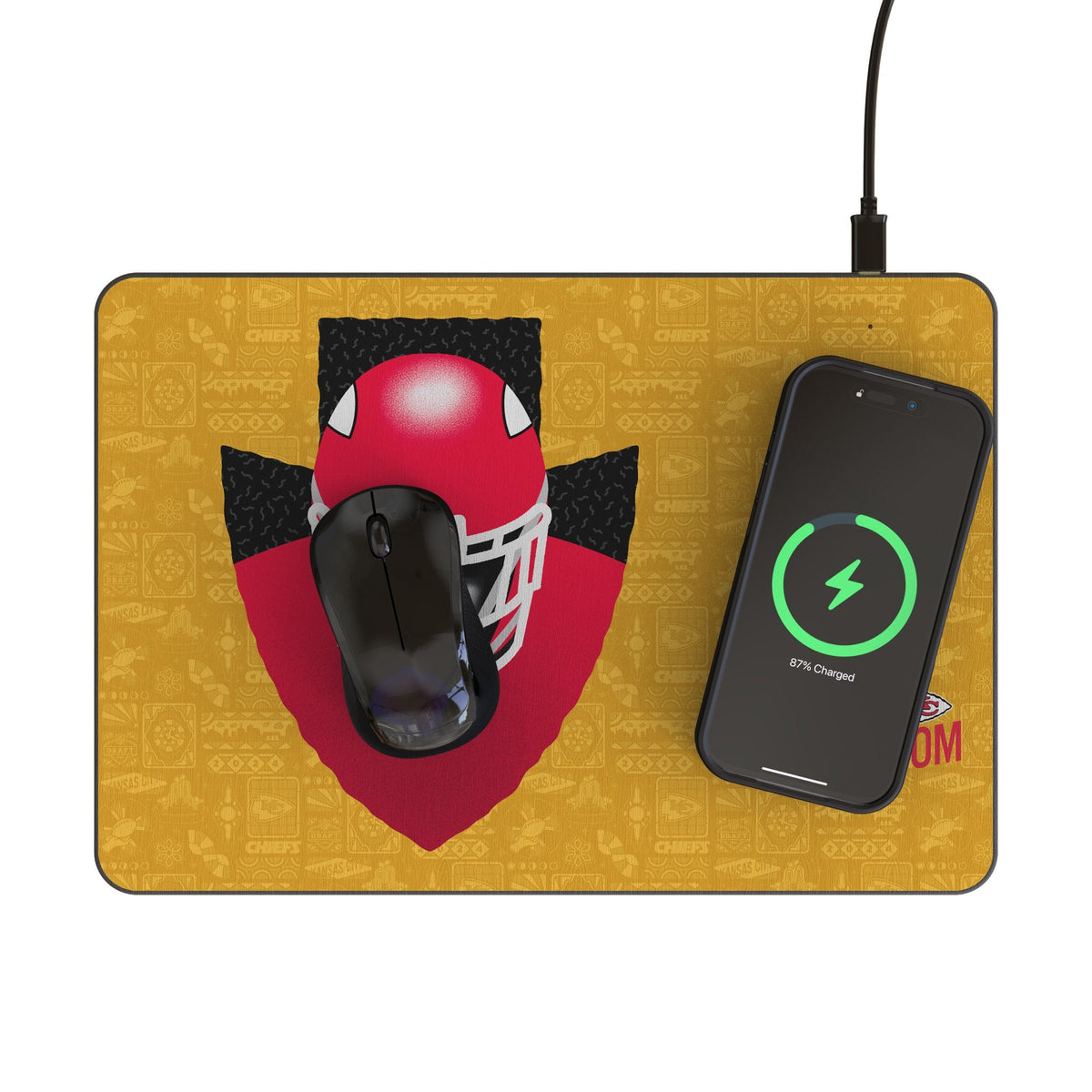 Kansas City Chiefs 2024 Edition 15-Watt Wireless Charger and Mouse Pad 2