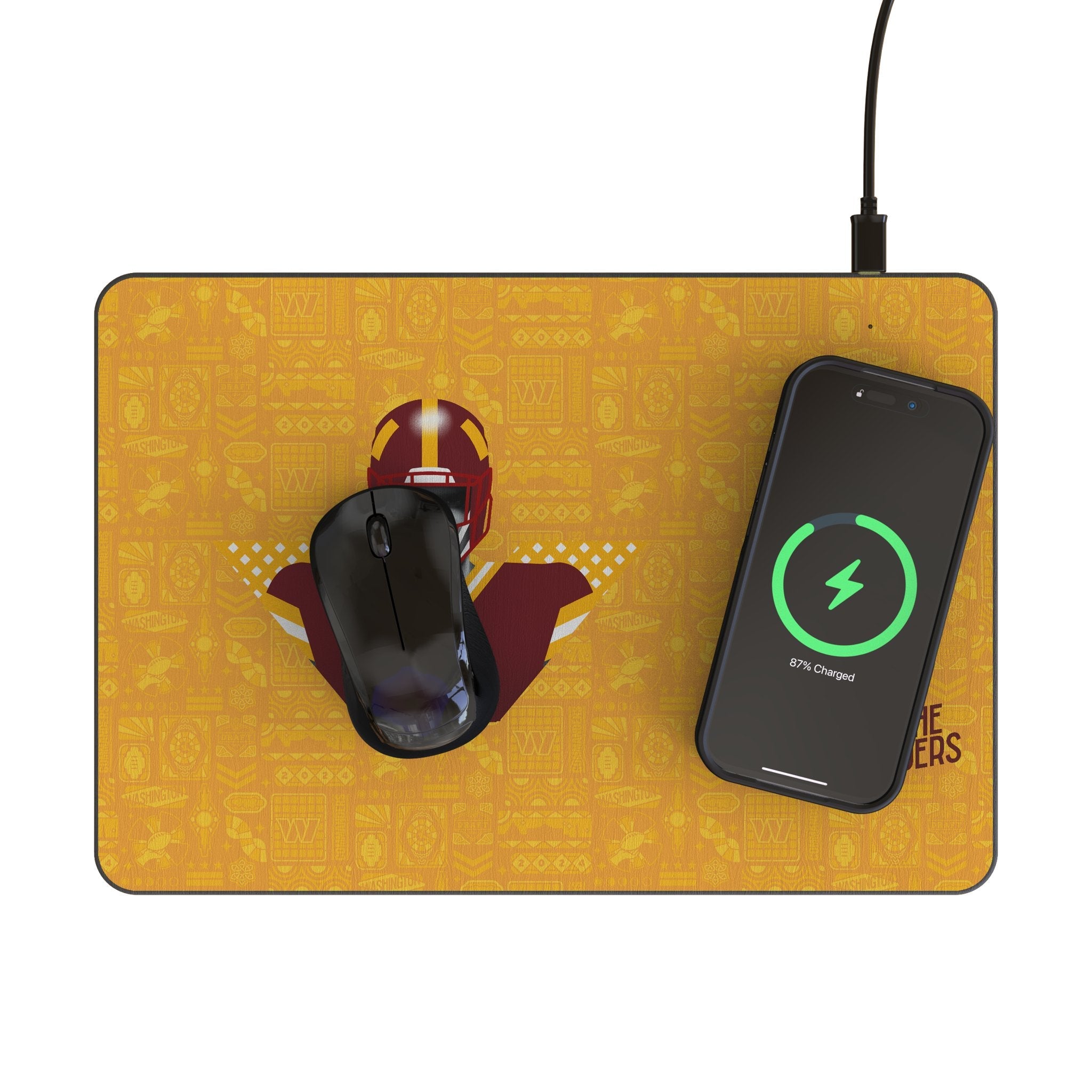Washington Commanders 2024 Edition 15-Watt Wireless Charger and Mouse Pad 2