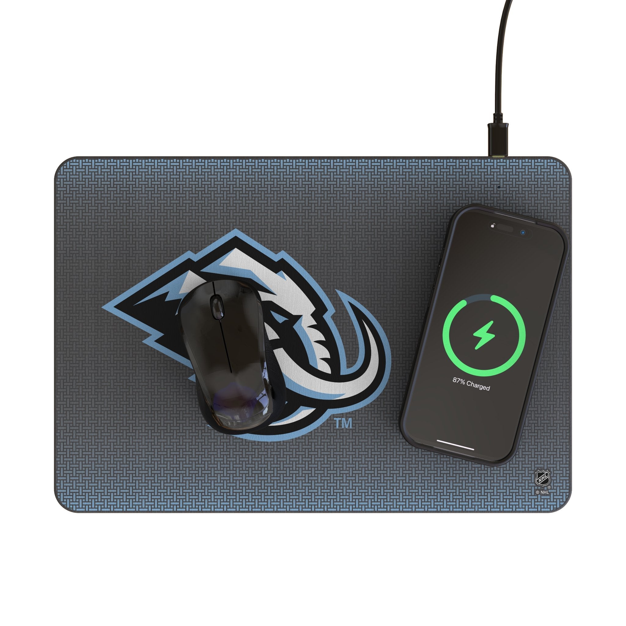 Utah Mammoth Linen 15-Watt Wireless Charger and Mouse Pad