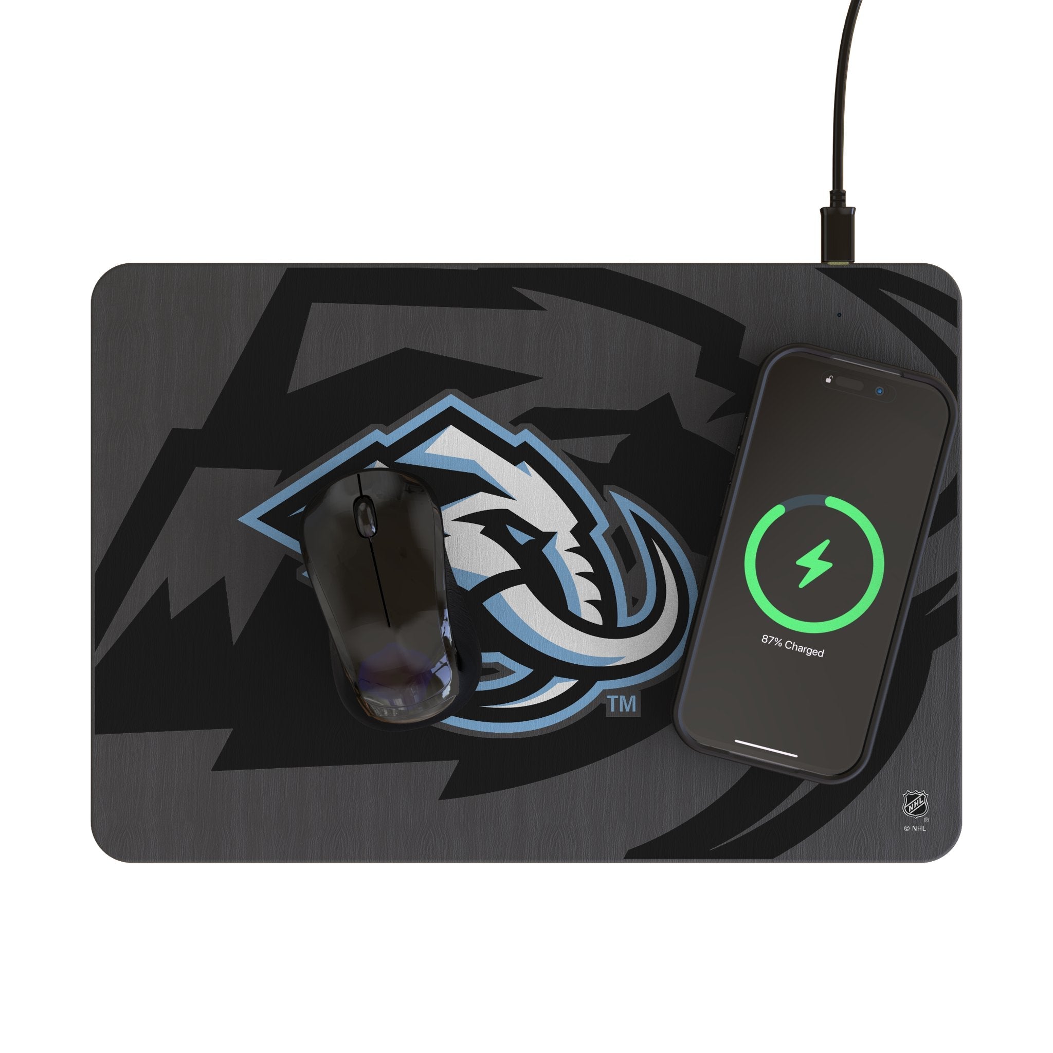 Utah Mammoth Monocolor Tilt 15-Watt Wireless Charger and Mouse Pad