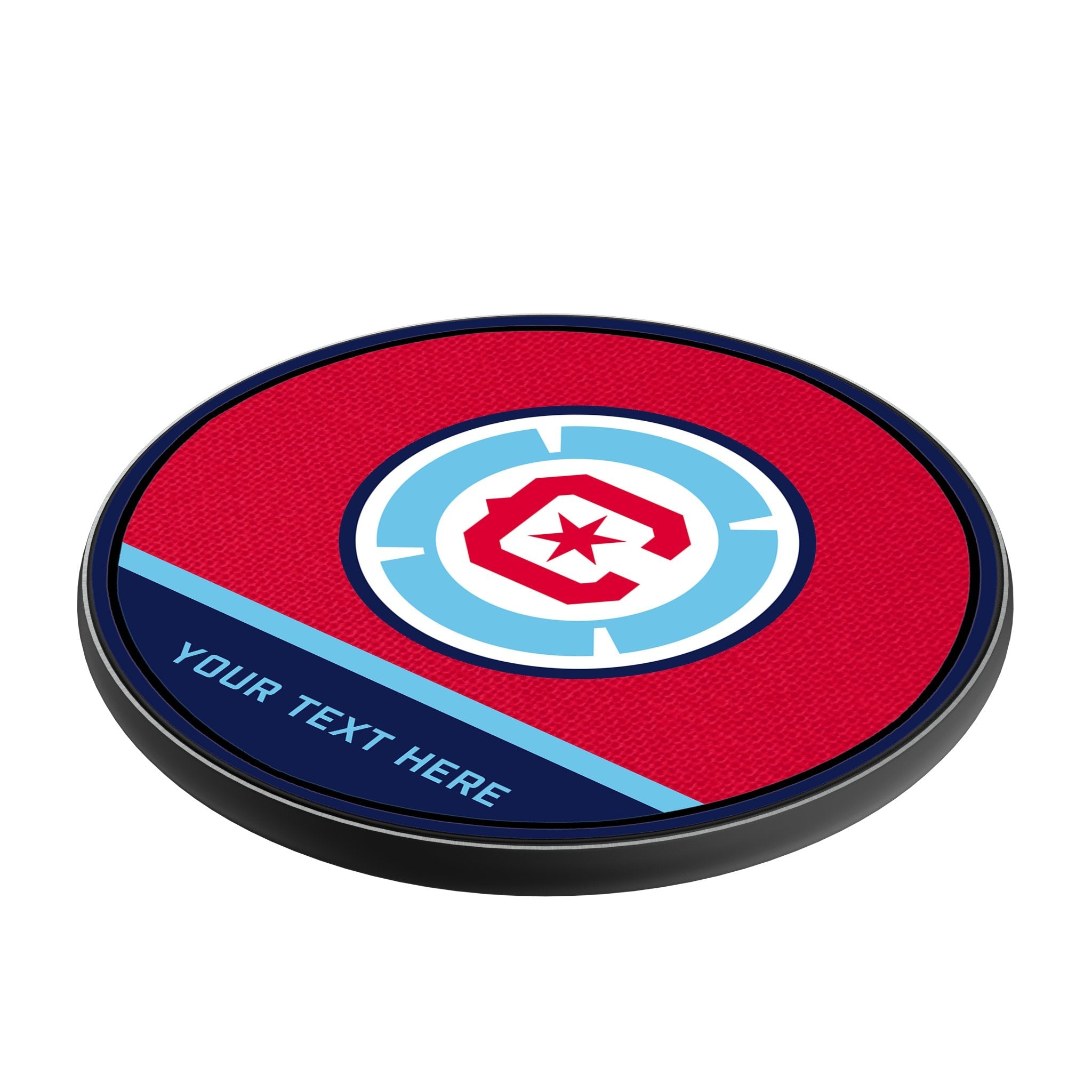 Chicago Fire Personalized Endzone Solid 15-Watt Wireless Charger