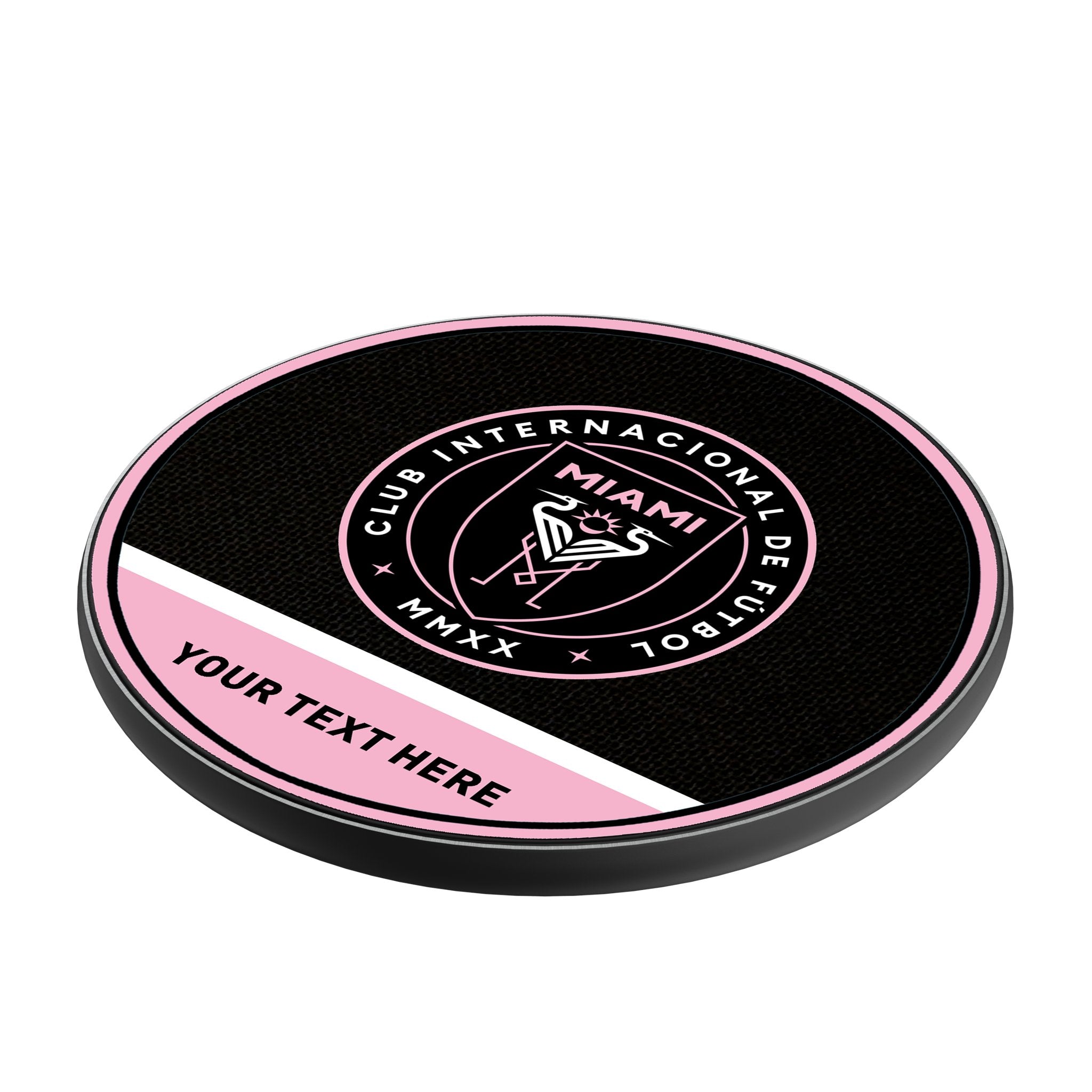 Inter Miami CF Personalized Endzone Solid 15-Watt Wireless Charger