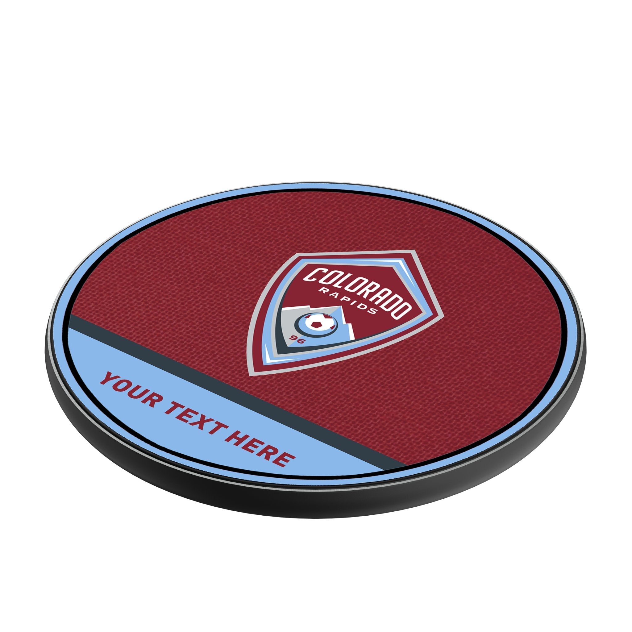 Colorado Rapids Personalized Endzone Solid 15-Watt Wireless Charger