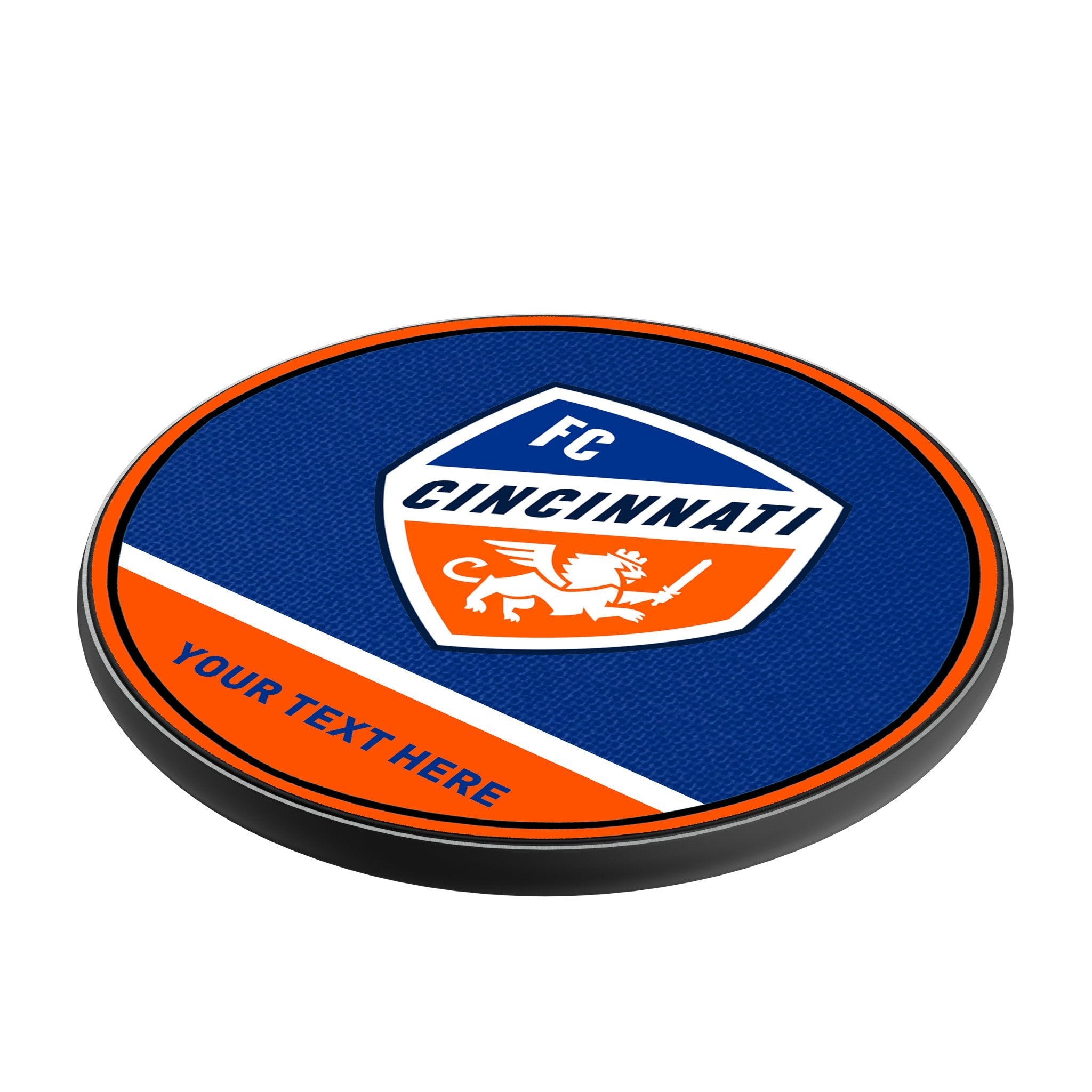 FC Cincinnati Personalized Endzone Solid 15-Watt Wireless Charger