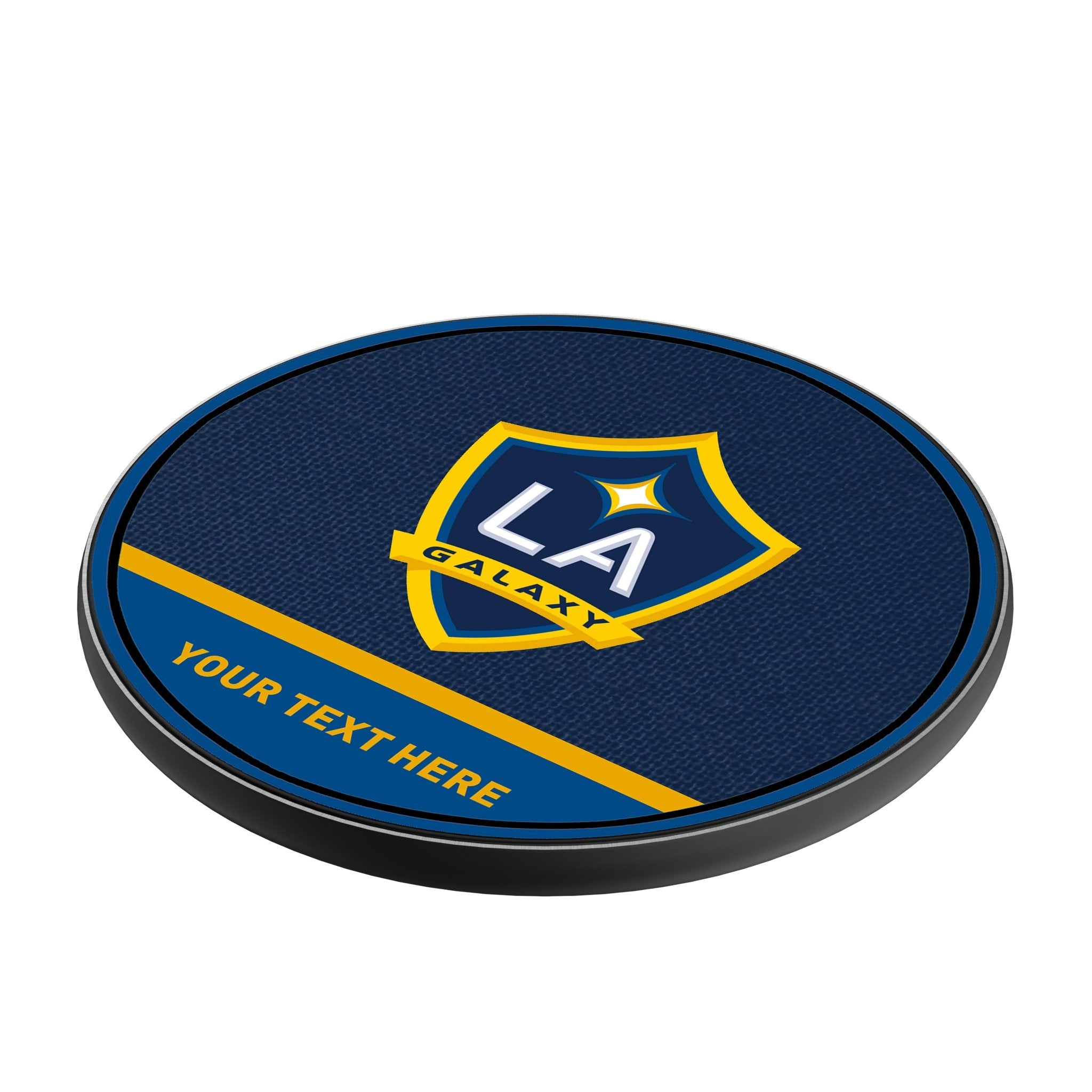 LA Galaxy Personalized Endzone Solid 15-Watt Wireless Charger