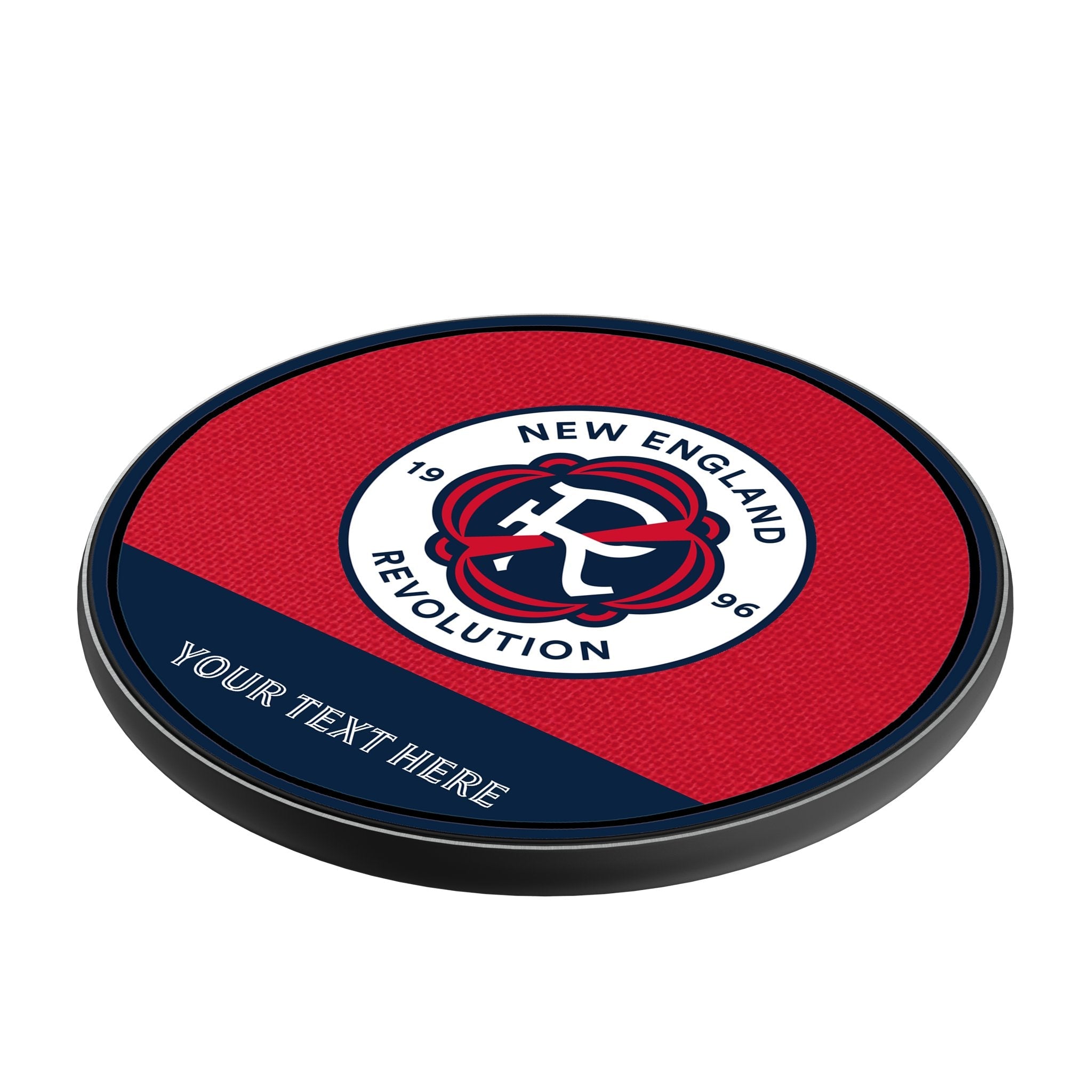New England Revolution Personalized Endzone Solid 15-Watt Wireless Charger