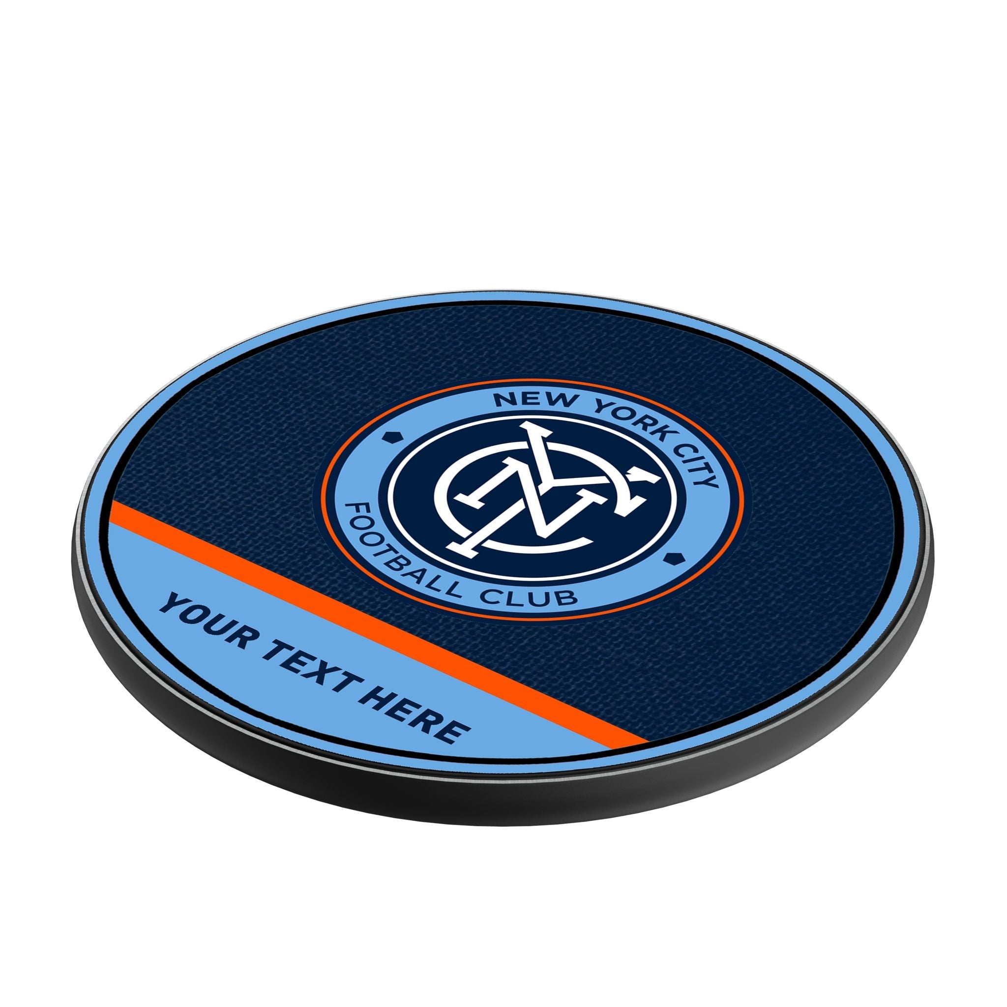 New York City FC Personalized Endzone Solid 15-Watt Wireless Charger
